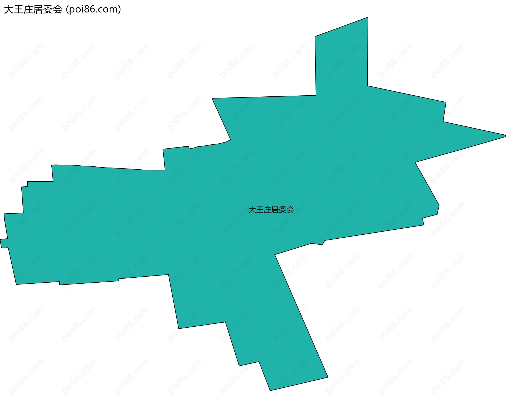 大王庄居委会边界地图