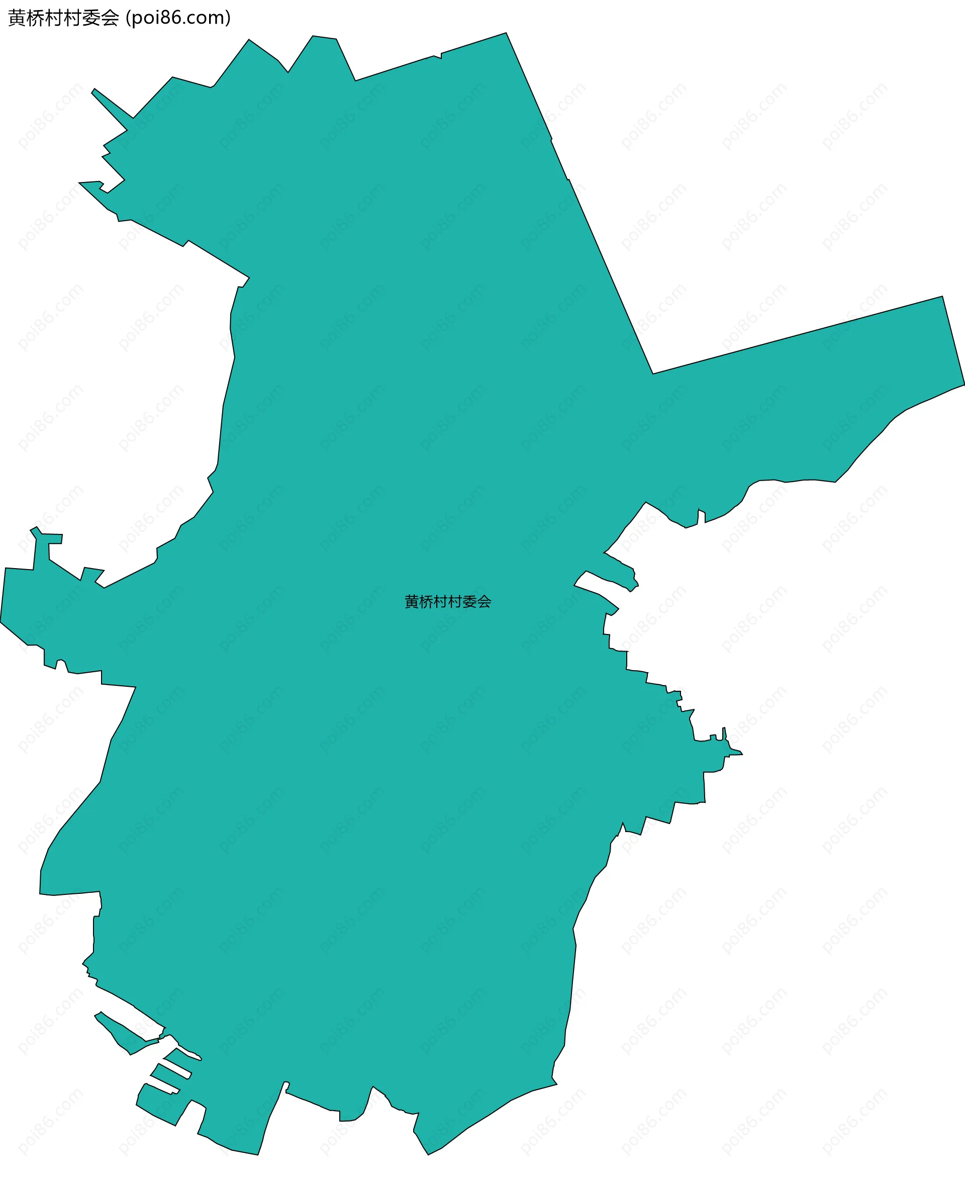 黄桥村村委会边界地图