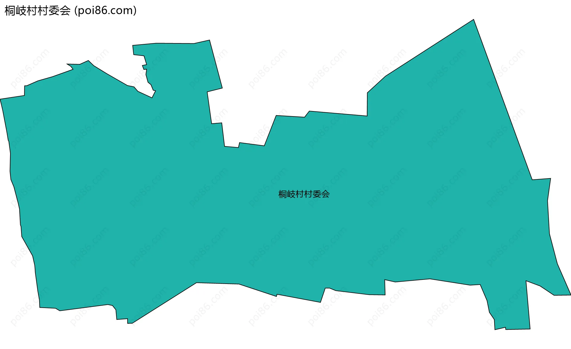 桐岐村村委会边界地图