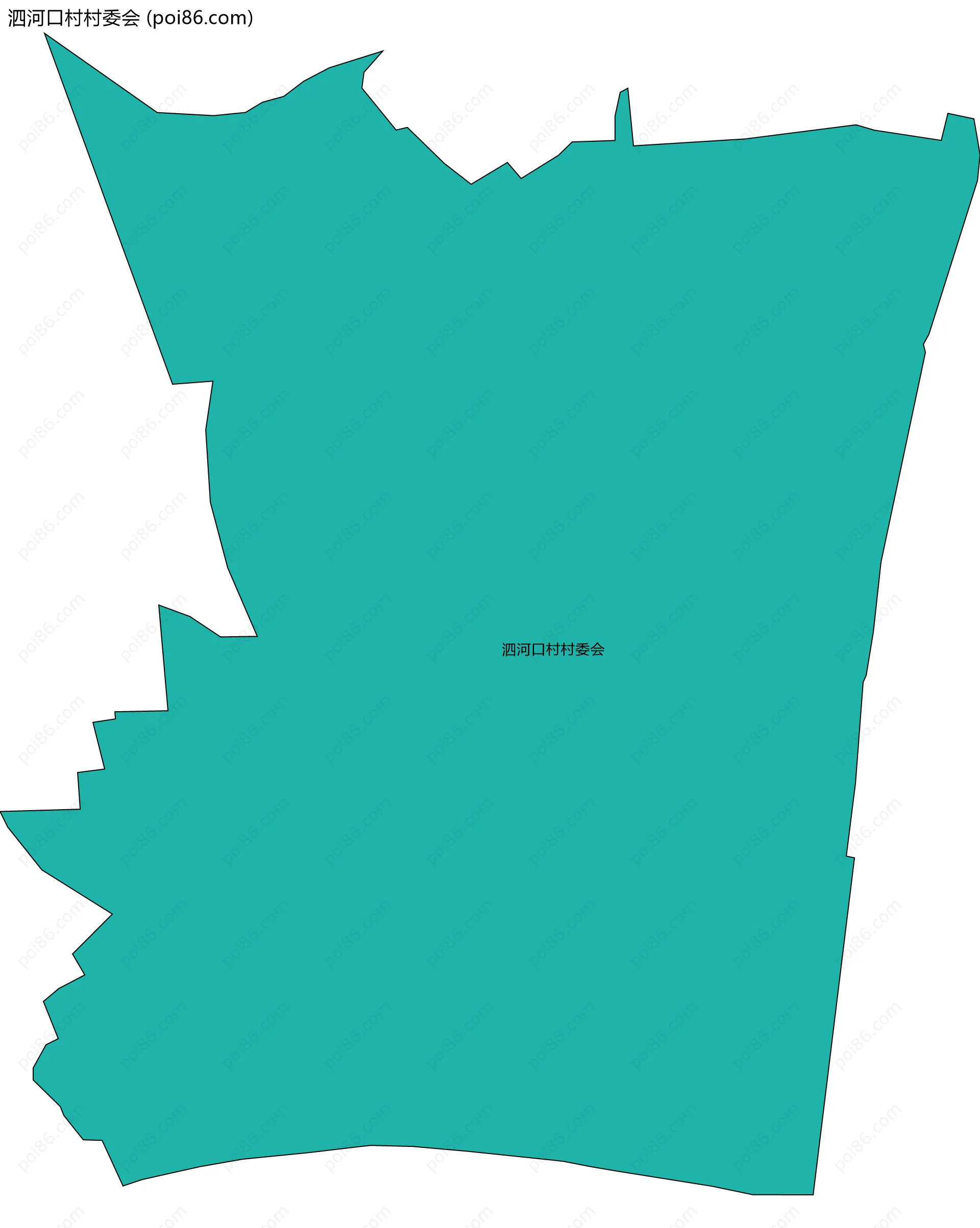 泗河口村村委会边界地图