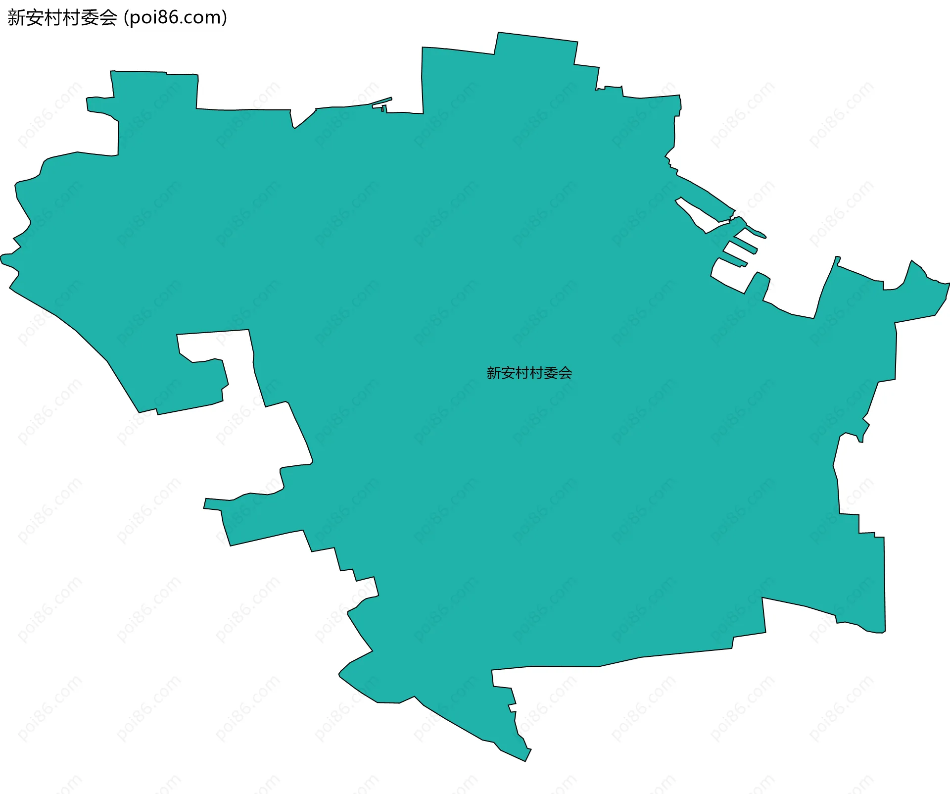 新安村村委会边界地图