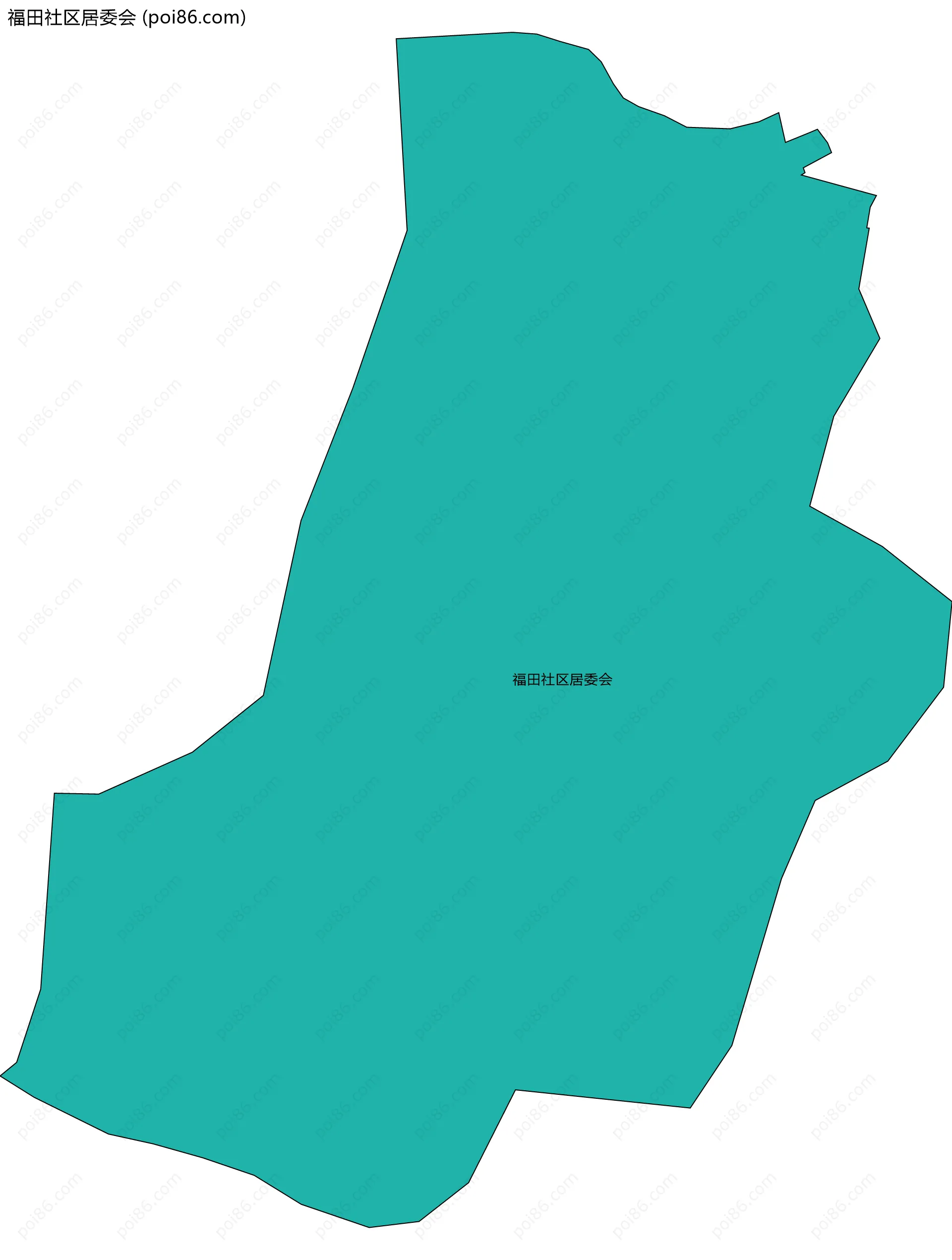 福田社区居委会边界地图