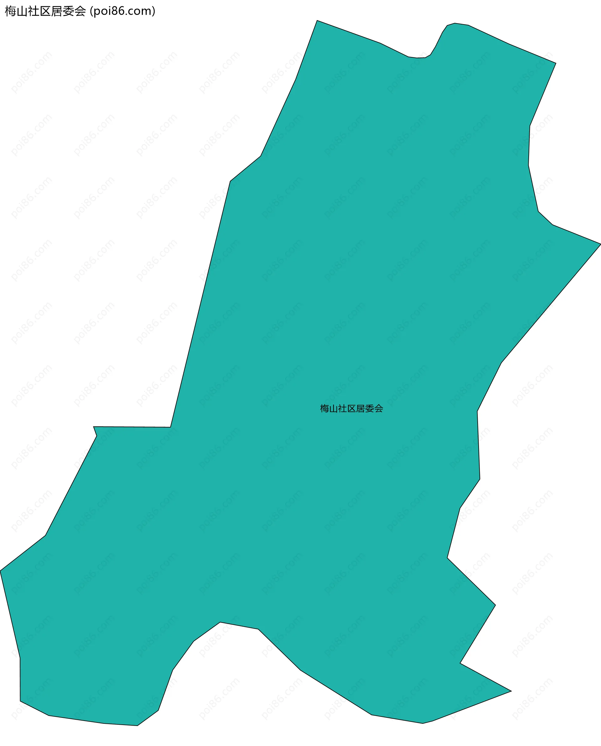 梅山社区居委会边界地图