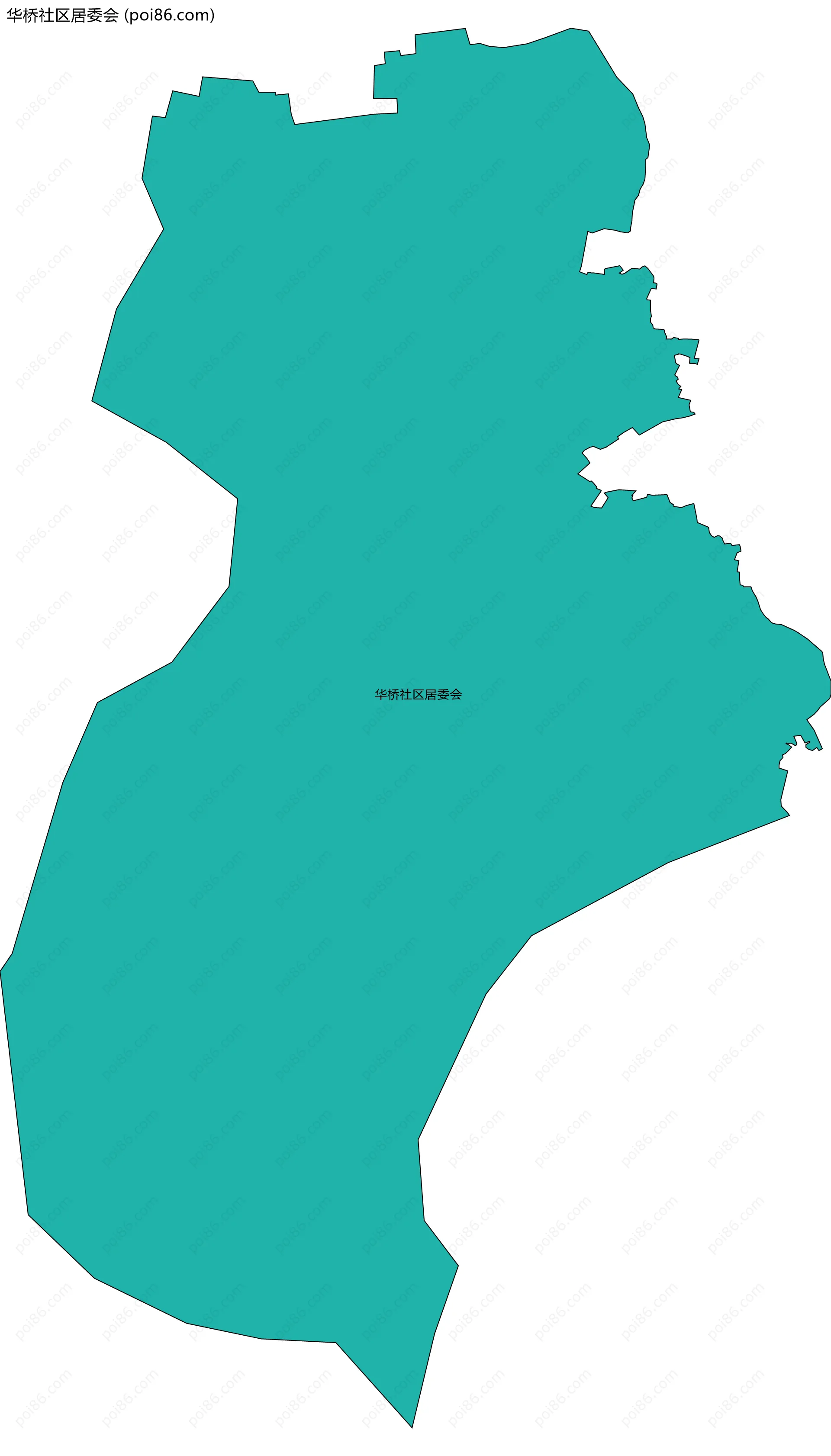 华桥社区居委会边界地图