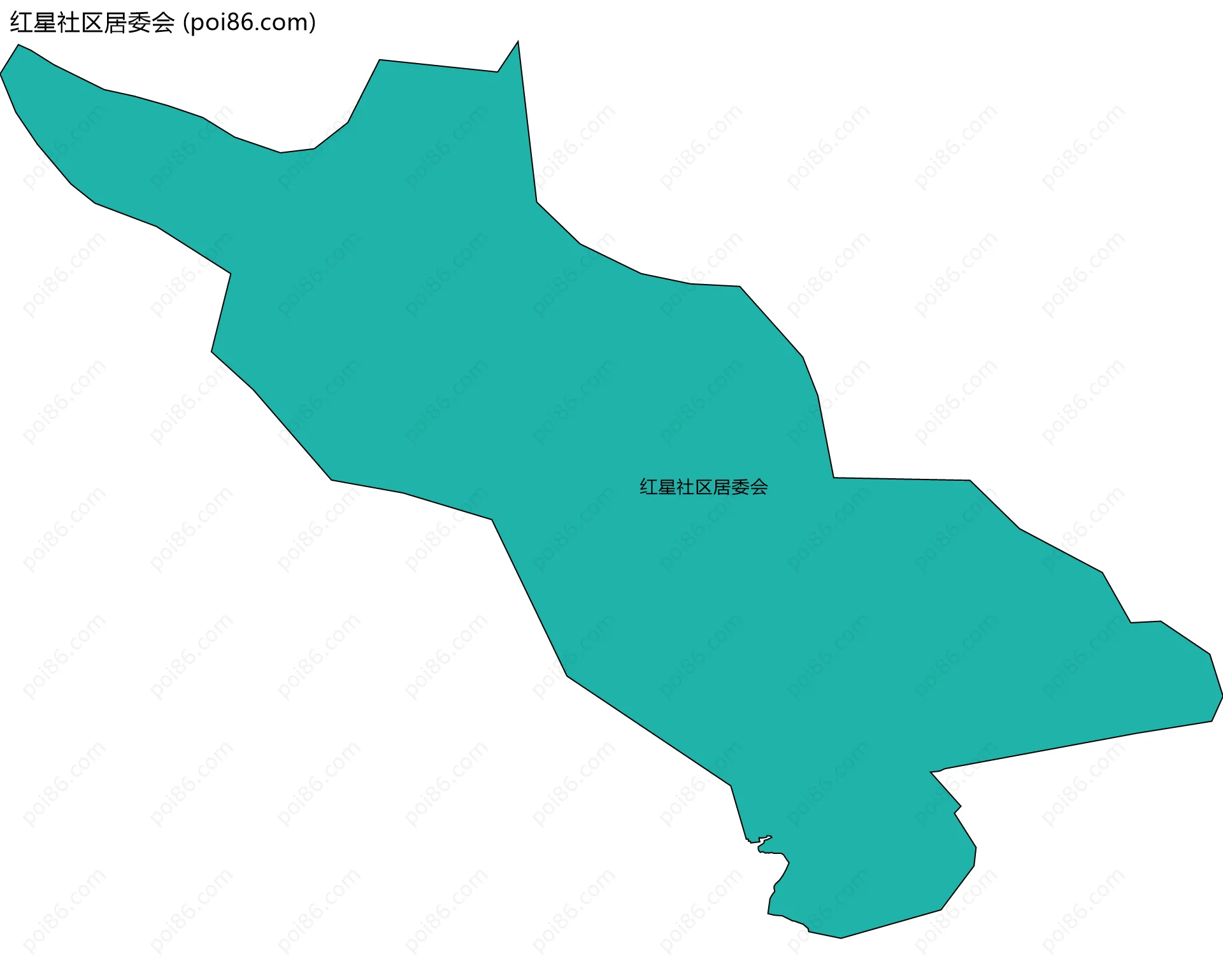 红星社区居委会边界地图