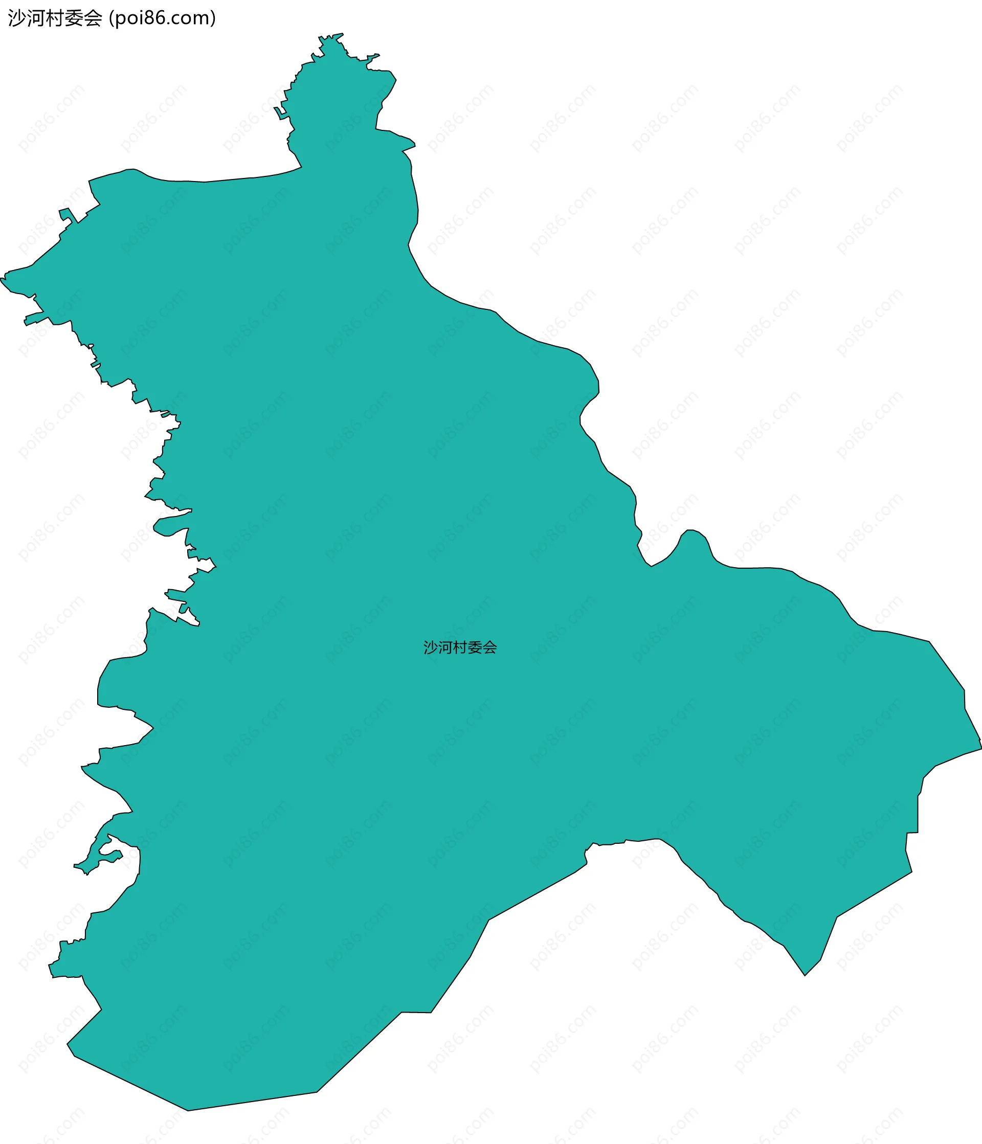 沙河村委会边界地图