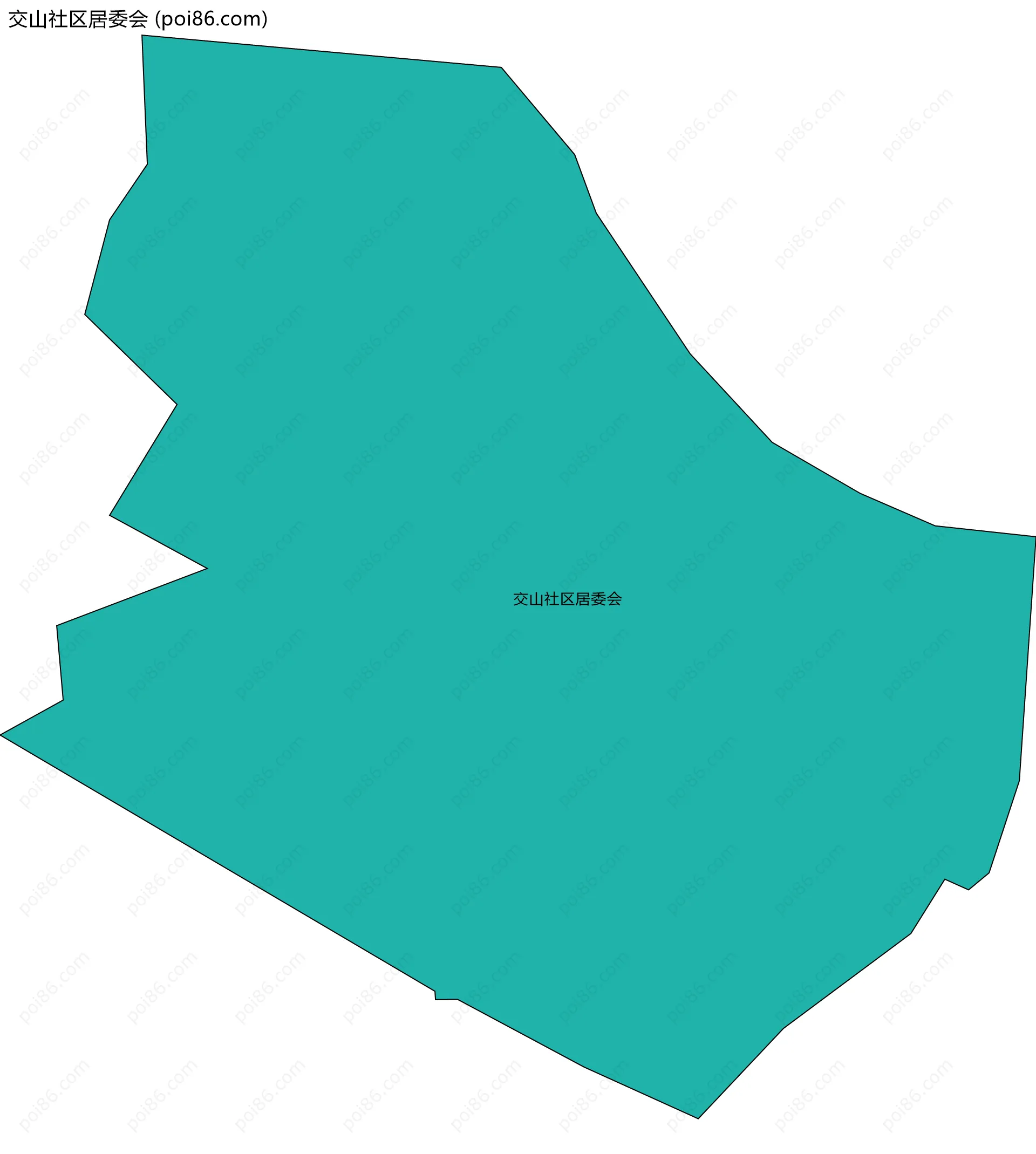 交山社区居委会边界地图