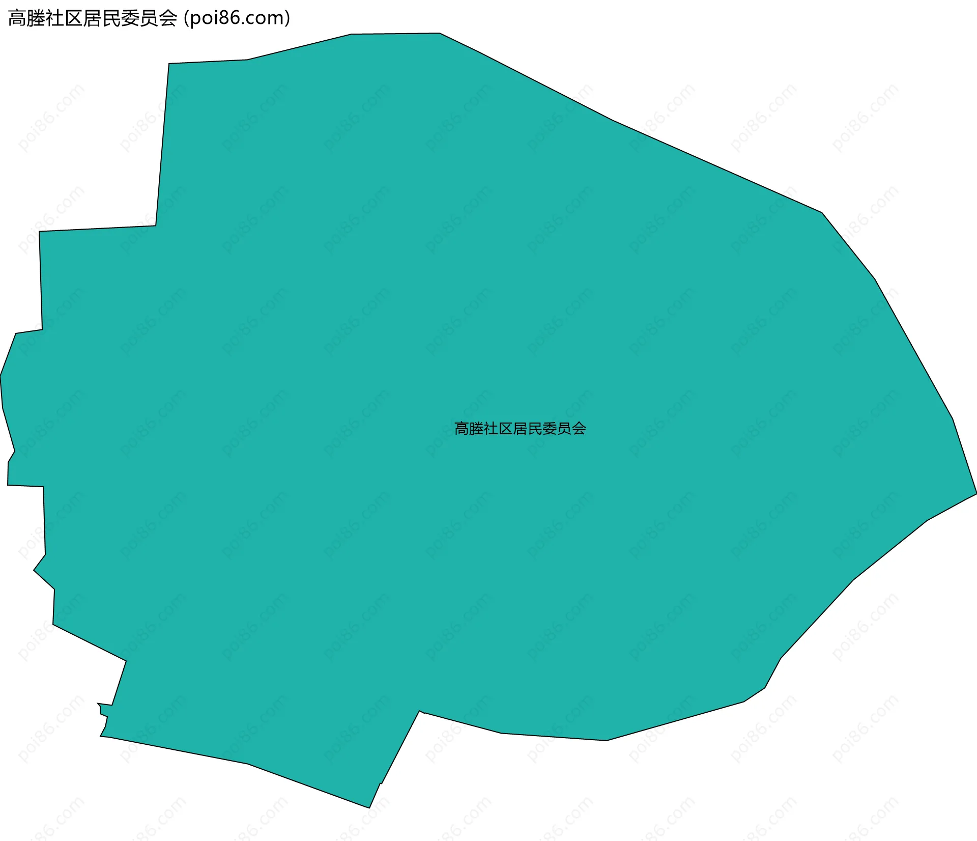高塍社区居民委员会边界地图