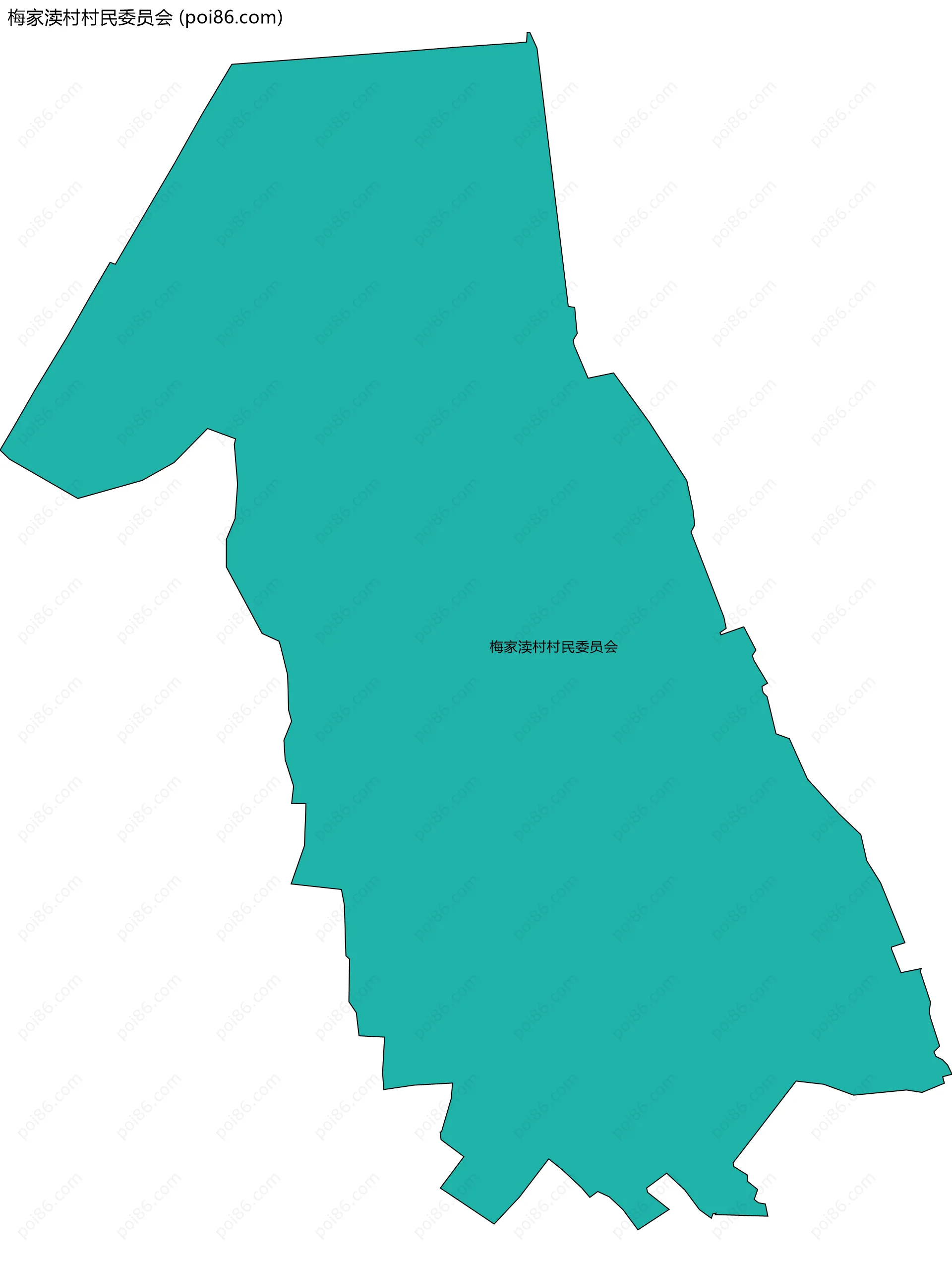 梅家渎村村民委员会边界地图