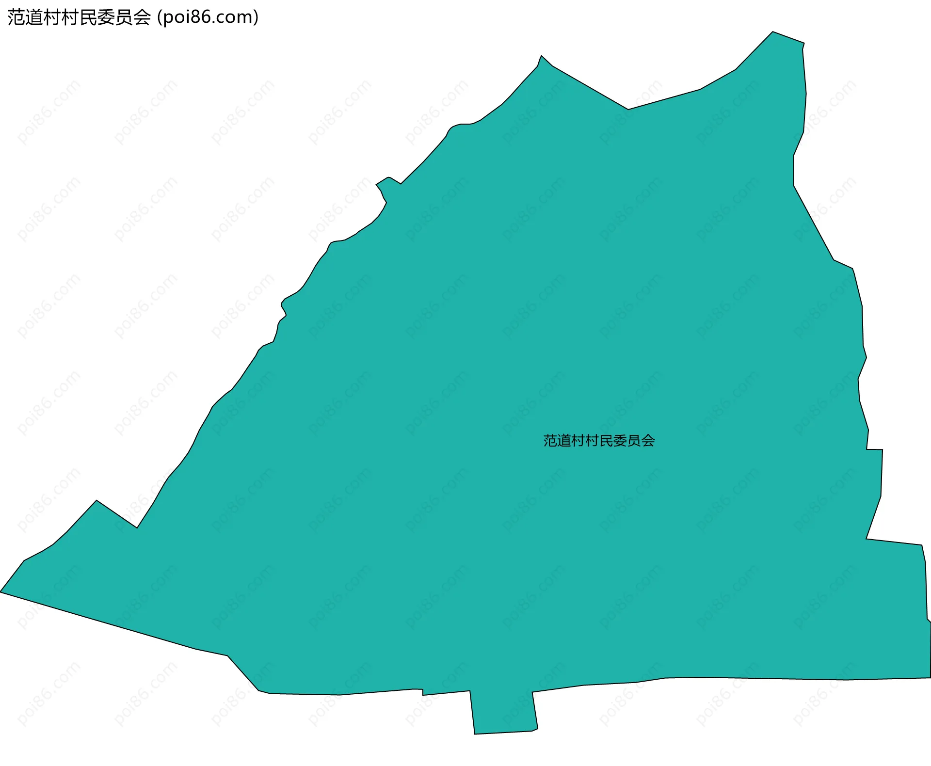 范道村村民委员会边界地图