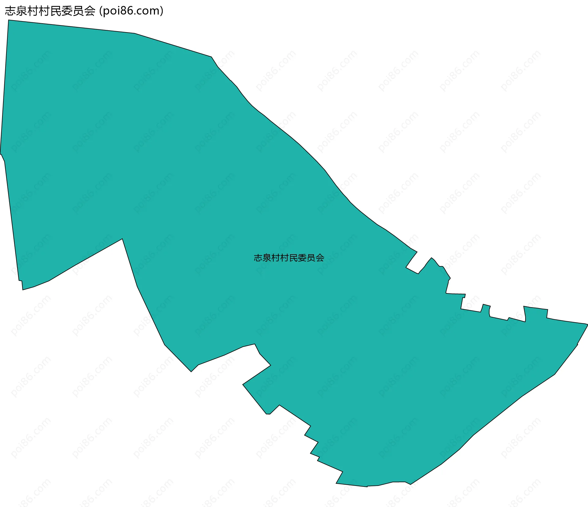 志泉村村民委员会边界地图