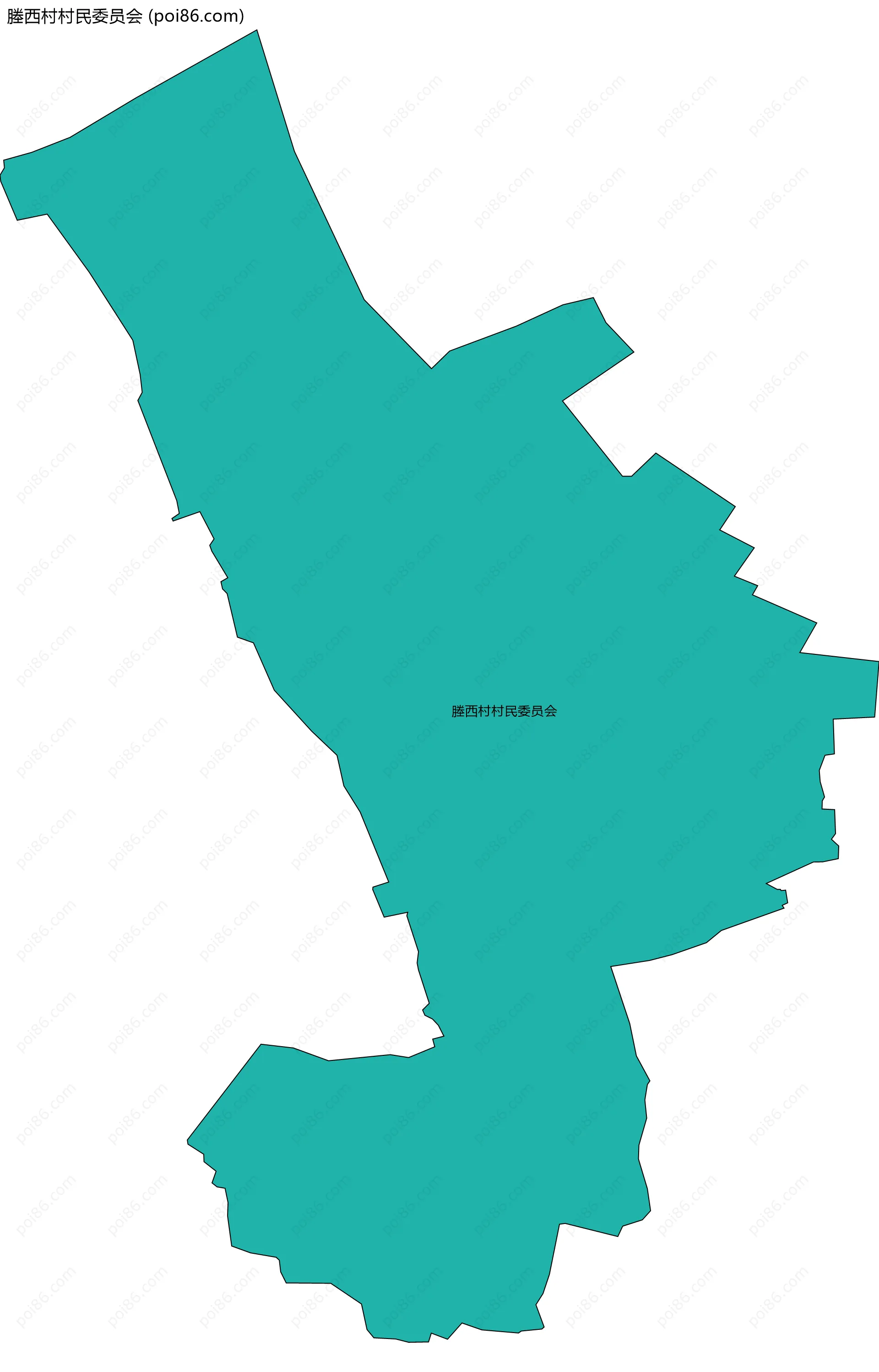 塍西村村民委员会边界地图