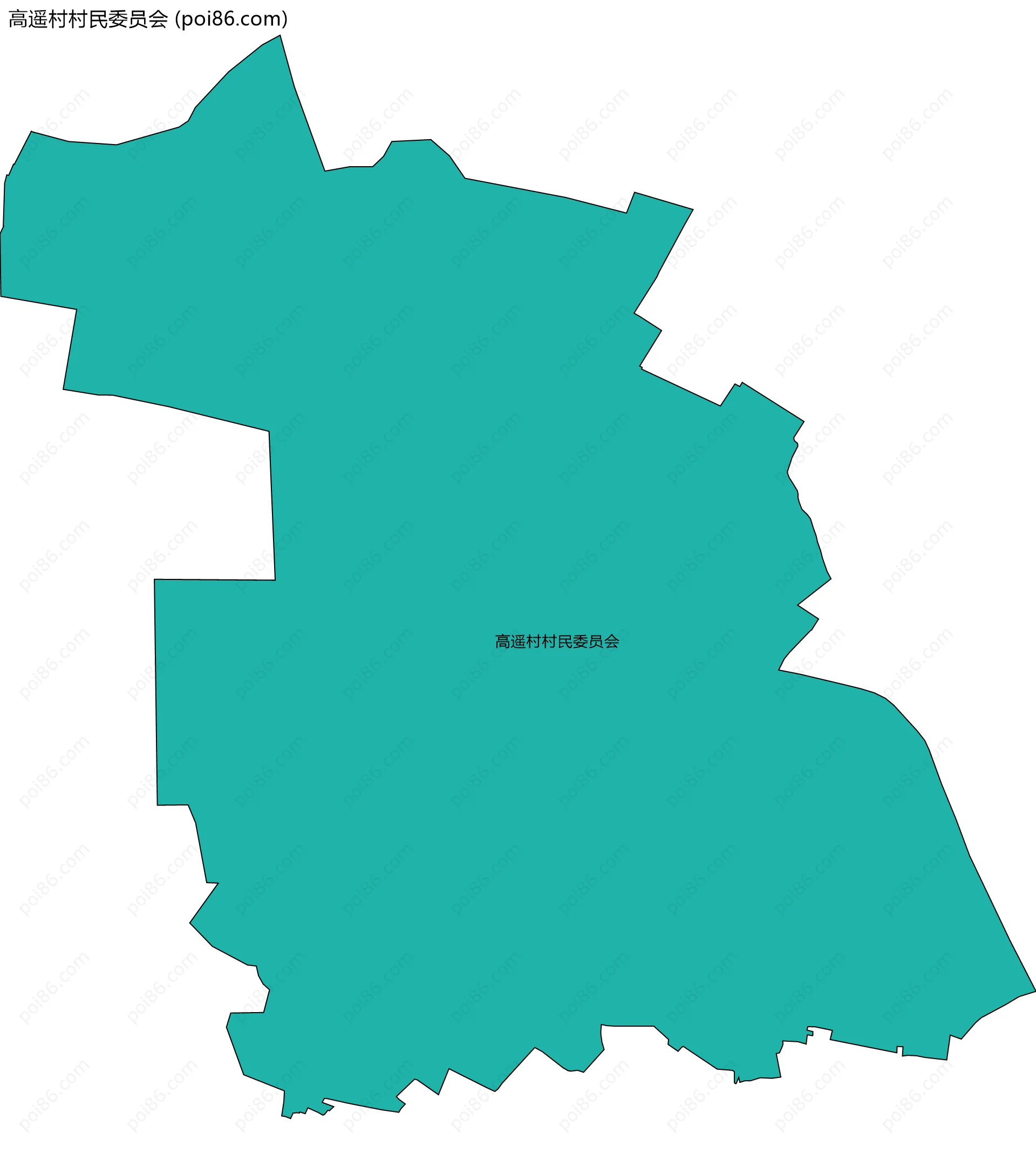 高遥村村民委员会边界地图