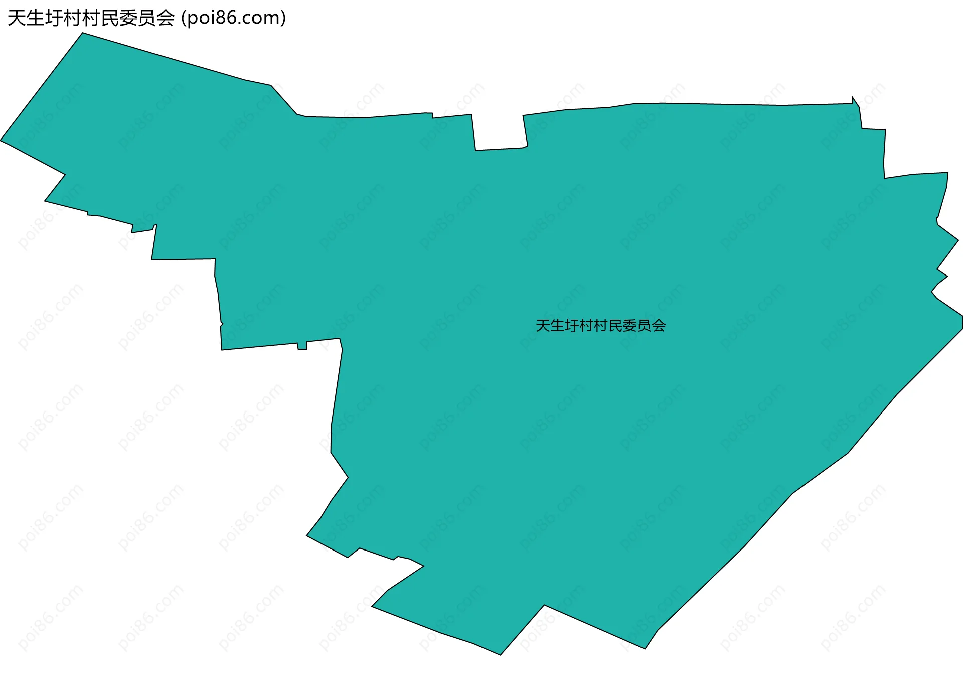 天生圩村村民委员会边界地图
