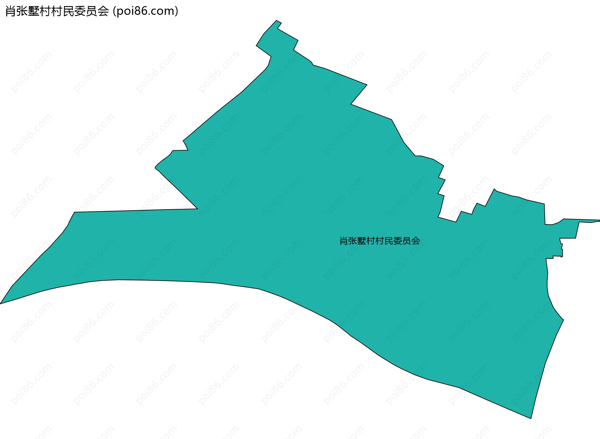 肖张墅村村民委员会边界地图