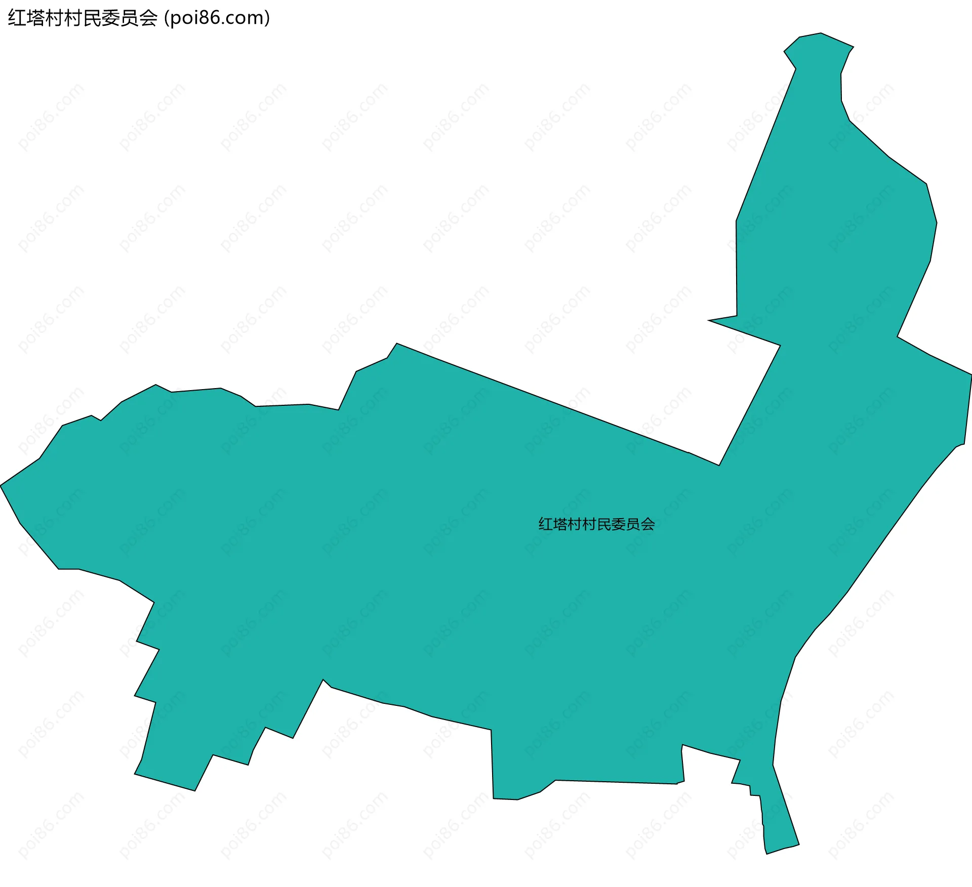 红塔村村民委员会边界地图