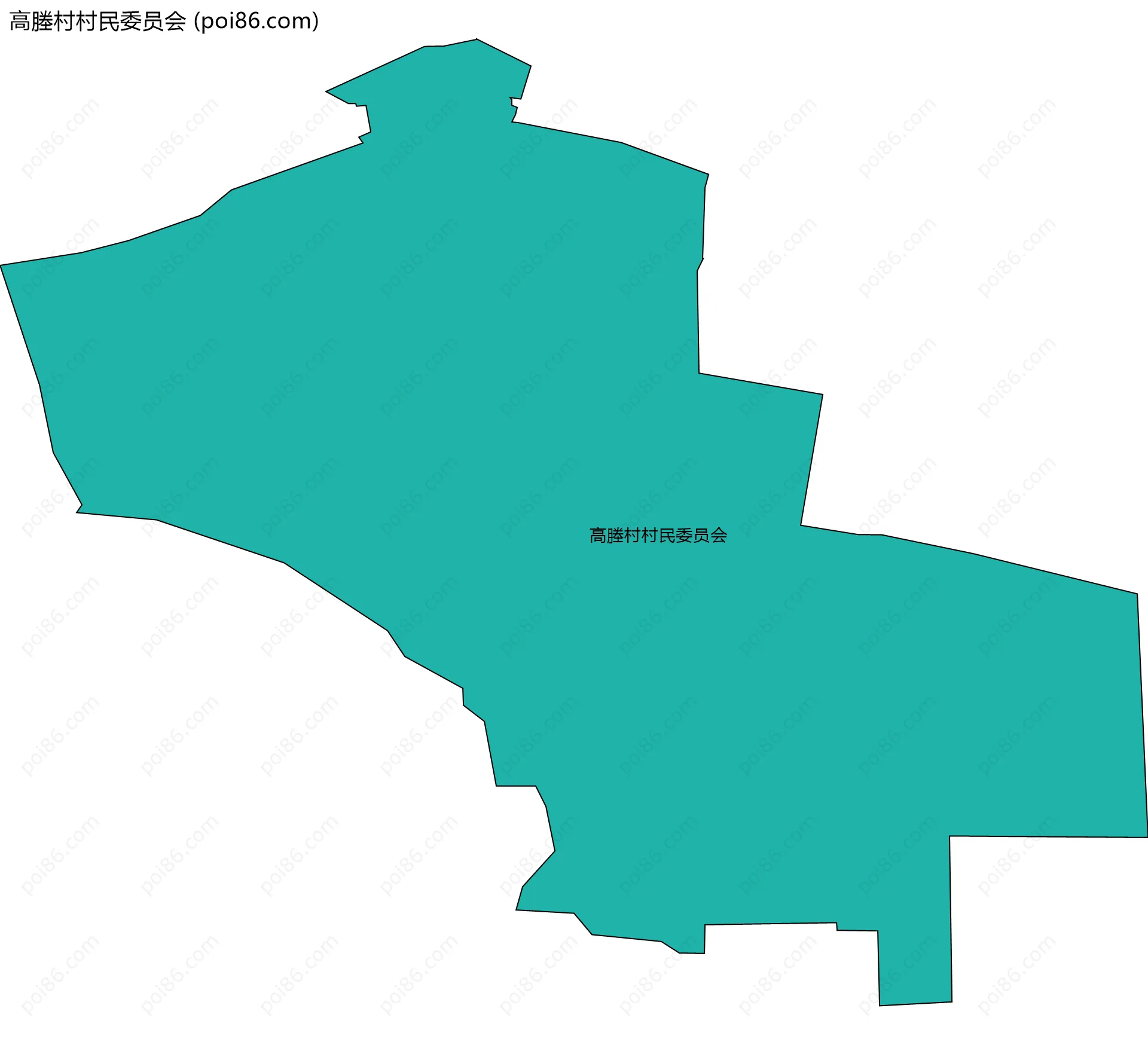 高塍村村民委员会边界地图