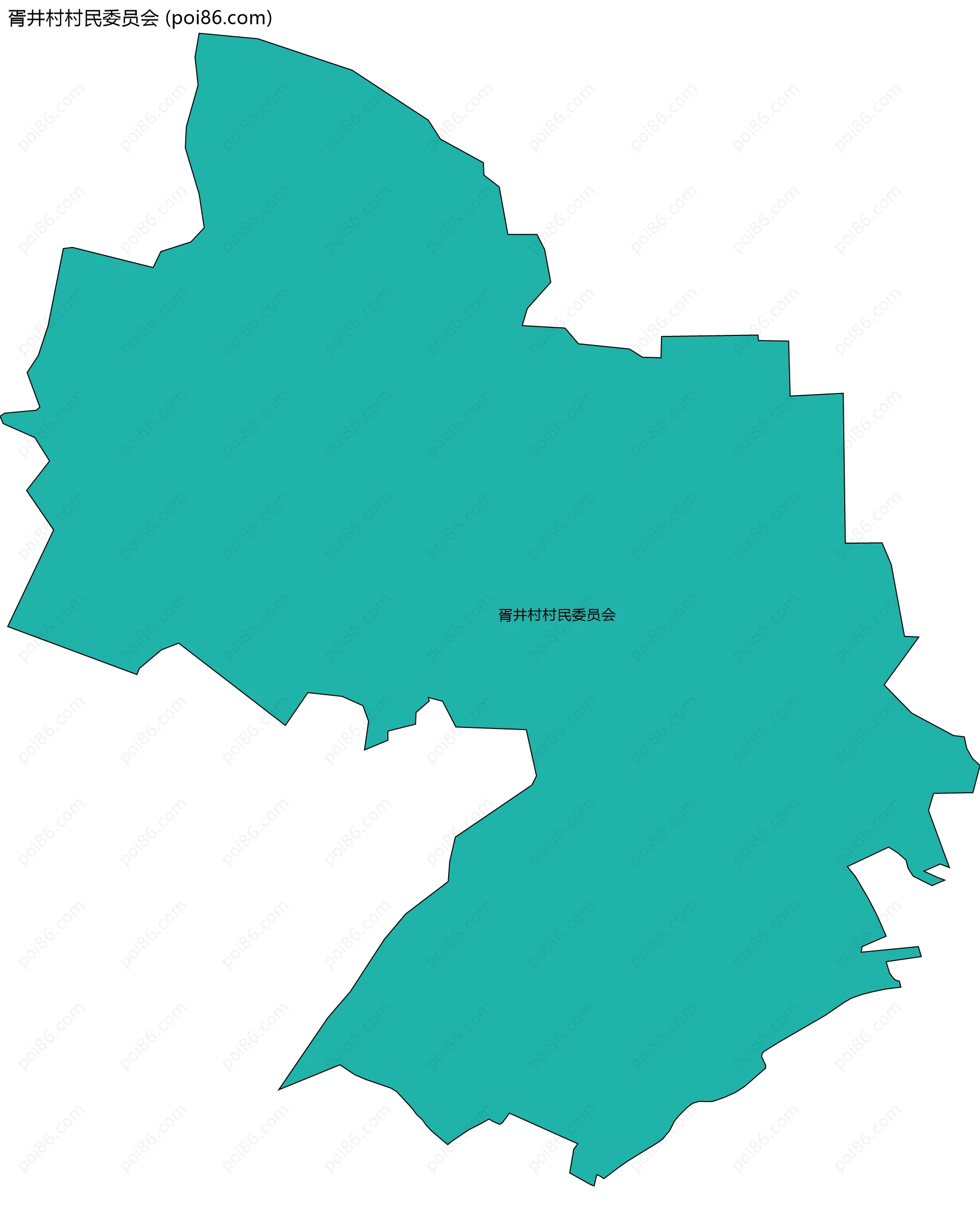 胥井村村民委员会边界地图