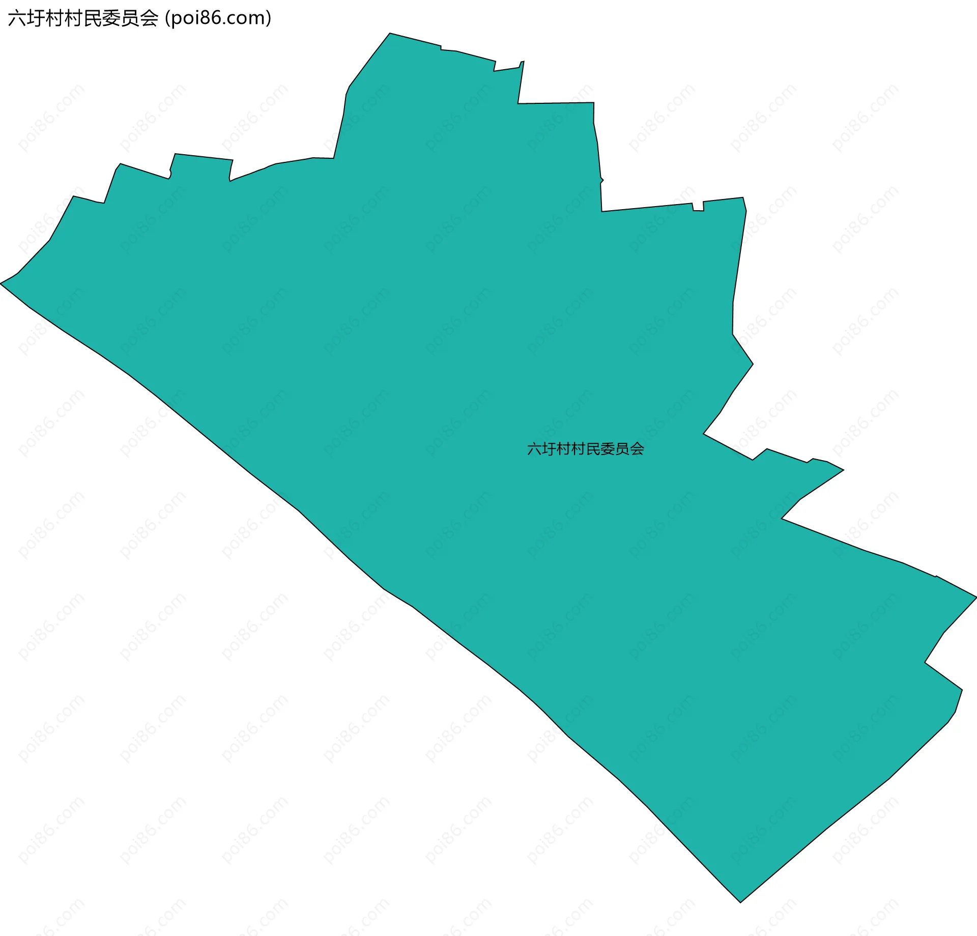 六圩村村民委员会边界地图