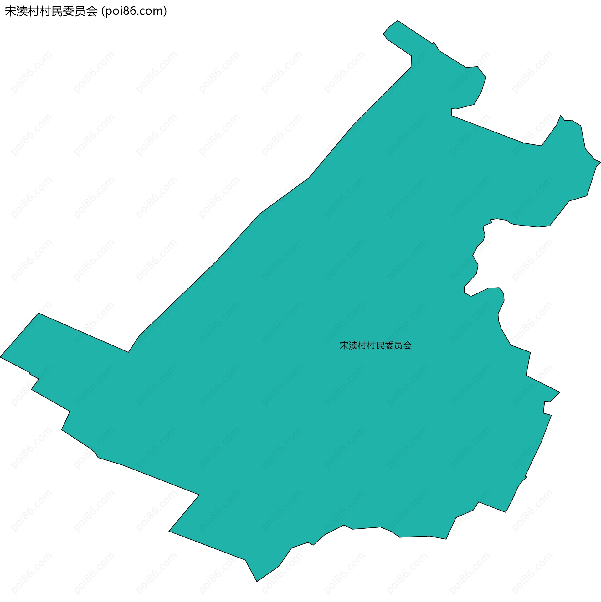 宋渎村村民委员会边界地图