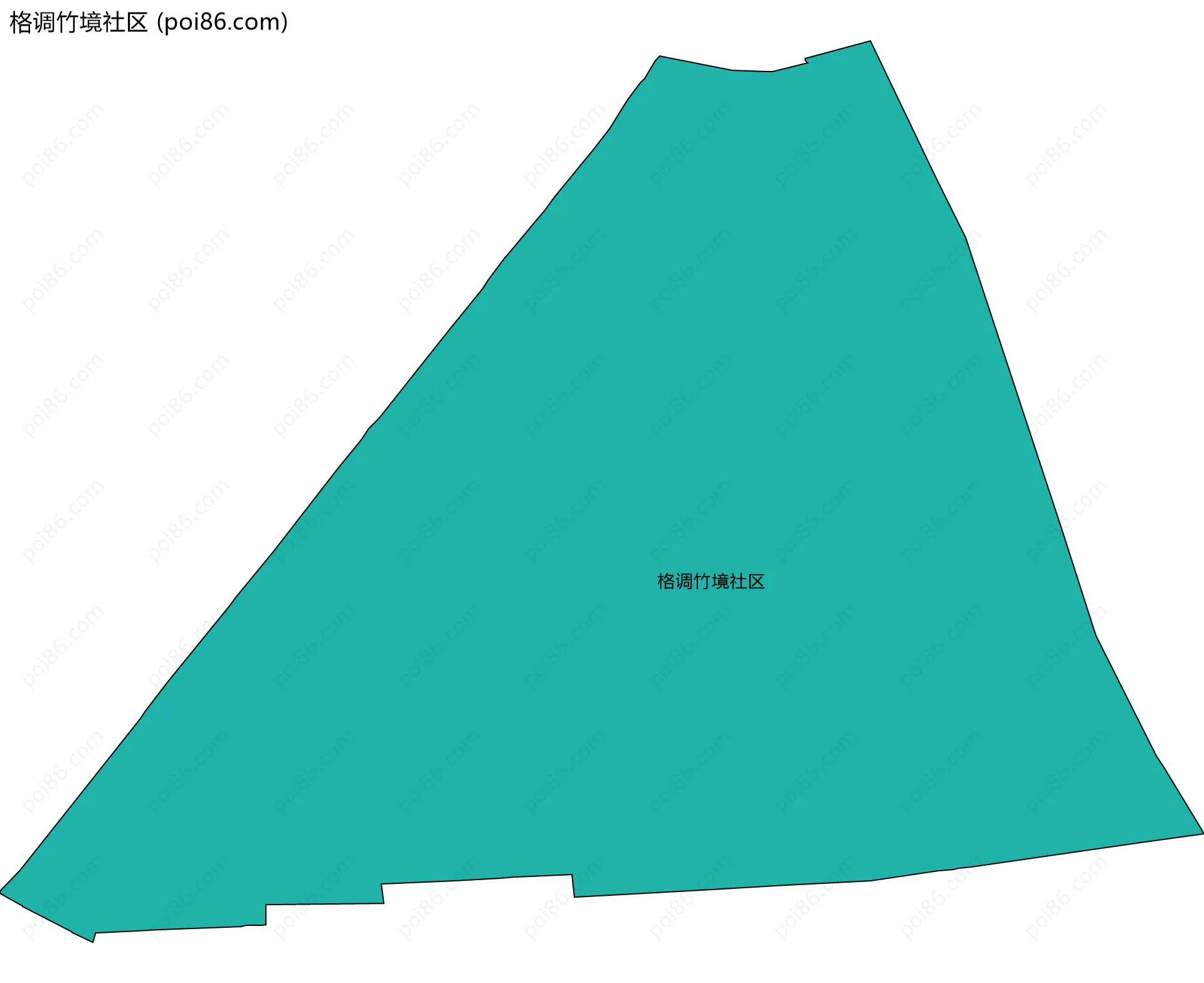 格调竹境社区边界地图