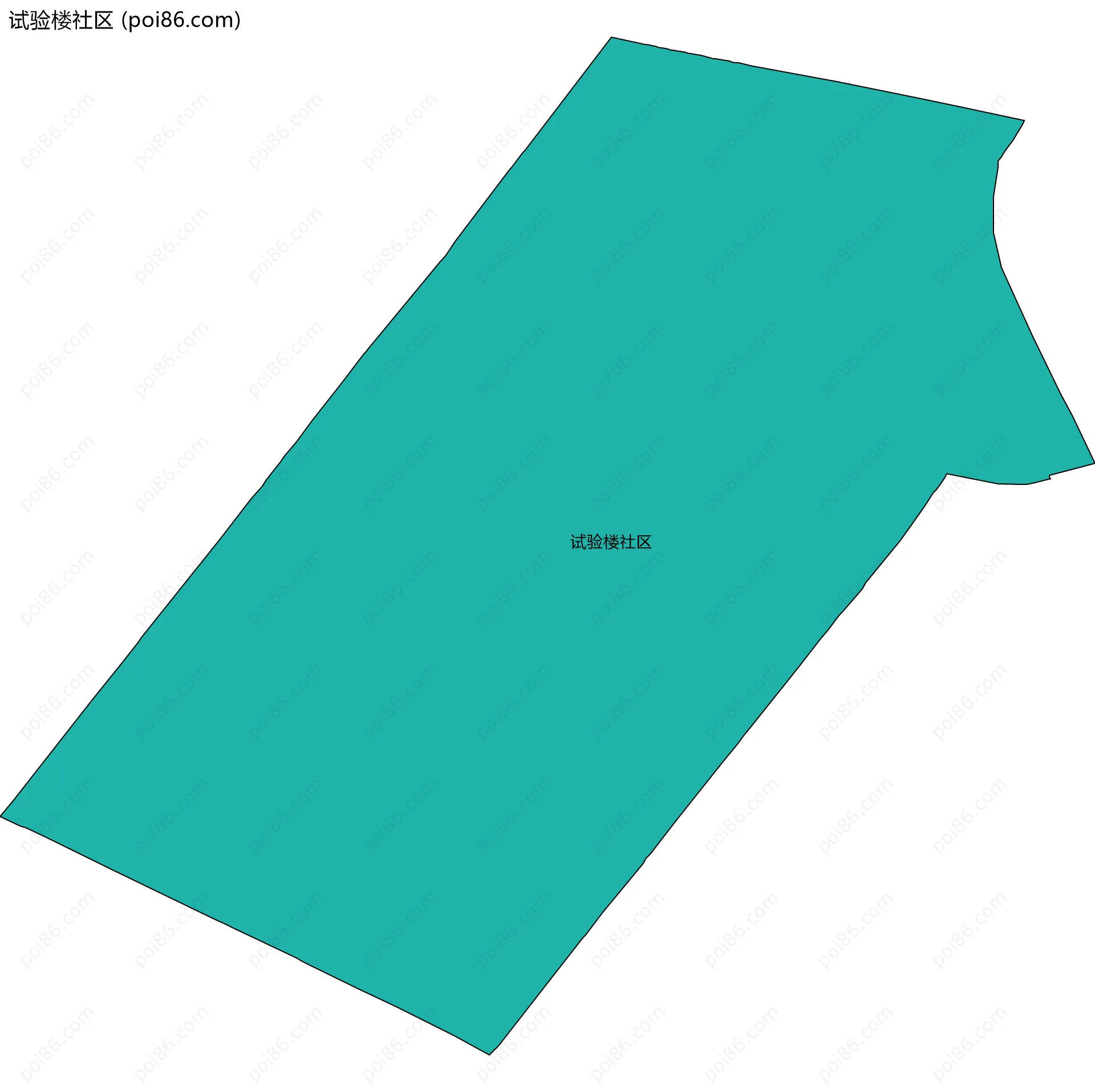 试验楼社区边界地图
