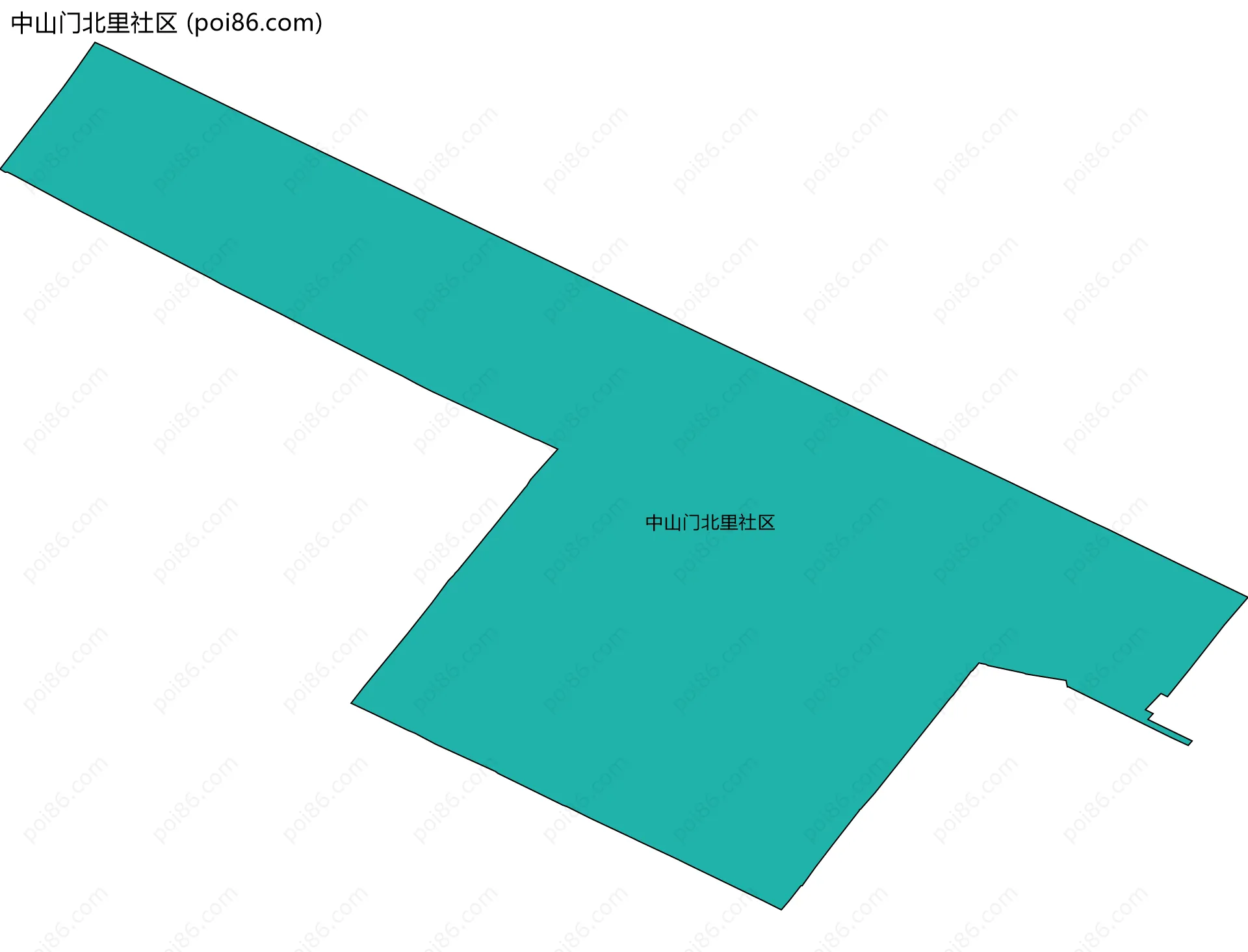 中山门北里社区边界地图