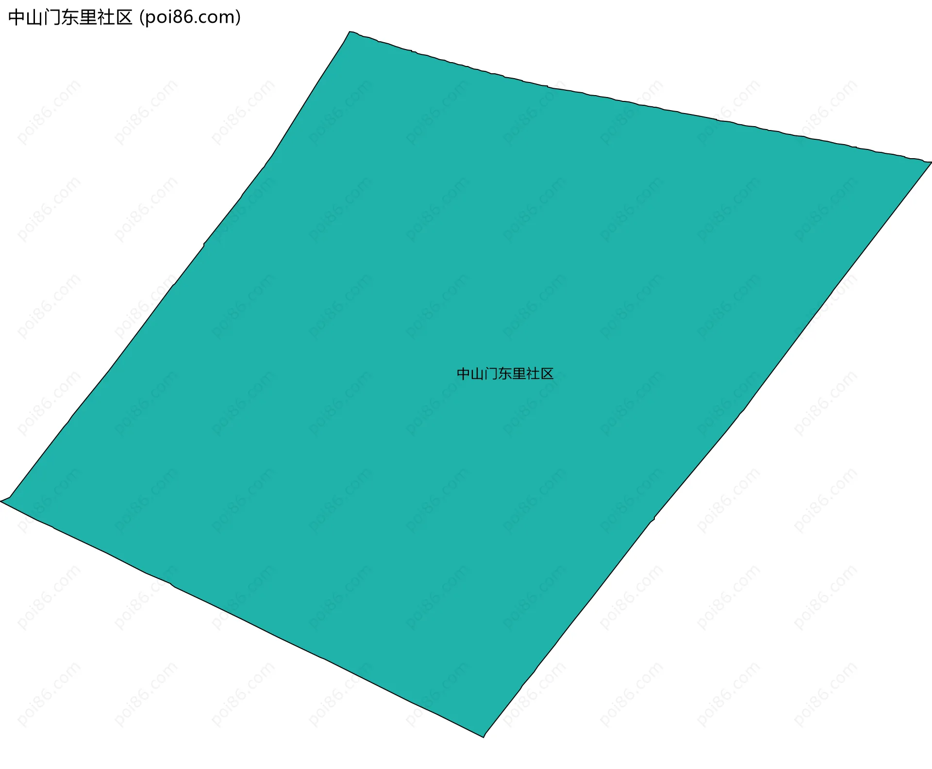 中山门东里社区边界地图