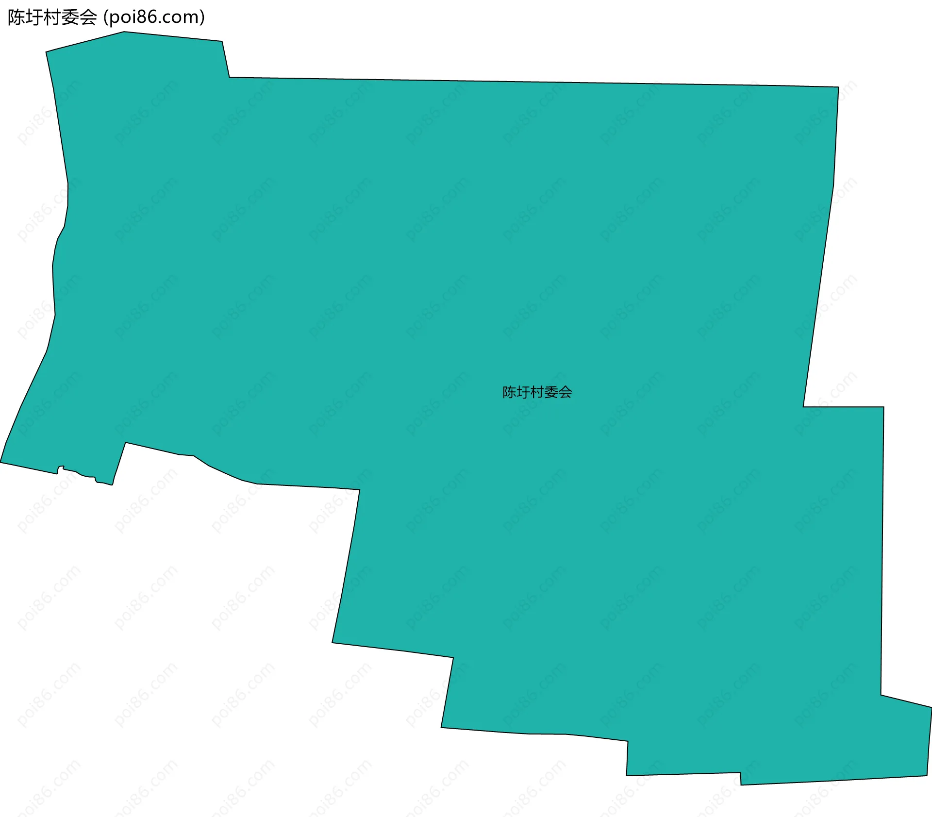 陈圩村委会边界地图