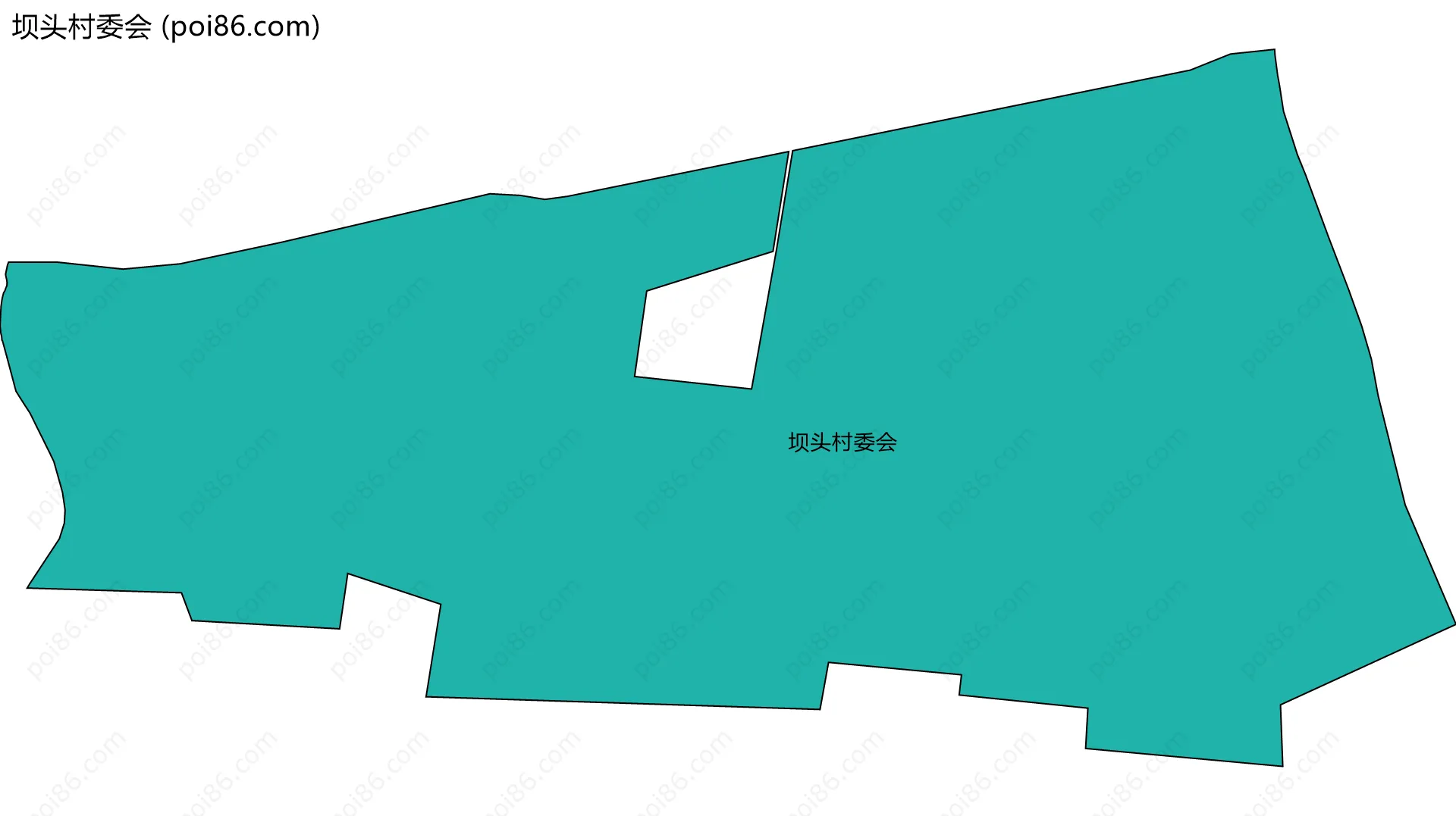 坝头村委会边界地图