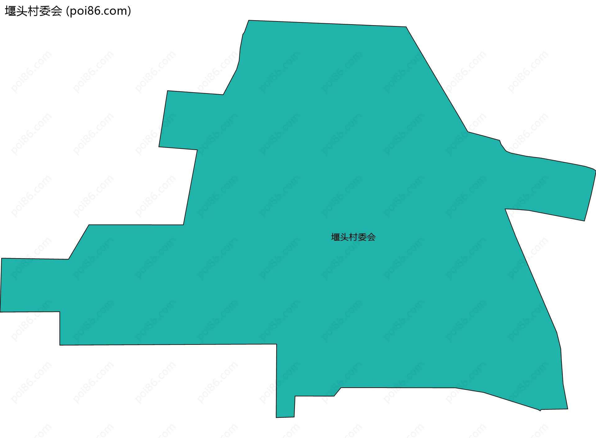 堰头村委会边界地图
