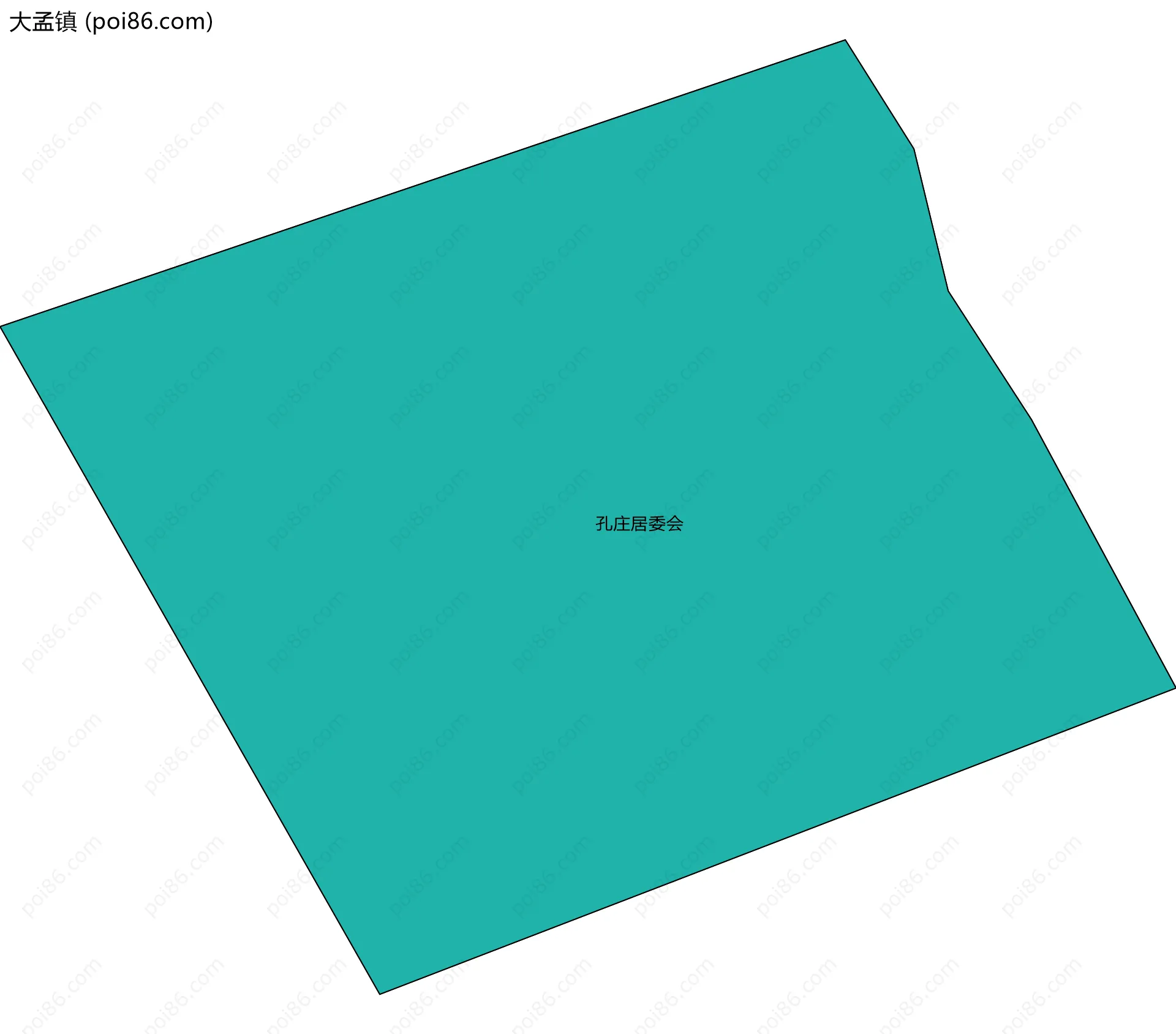 大孟镇边界地图(五级行政区划)