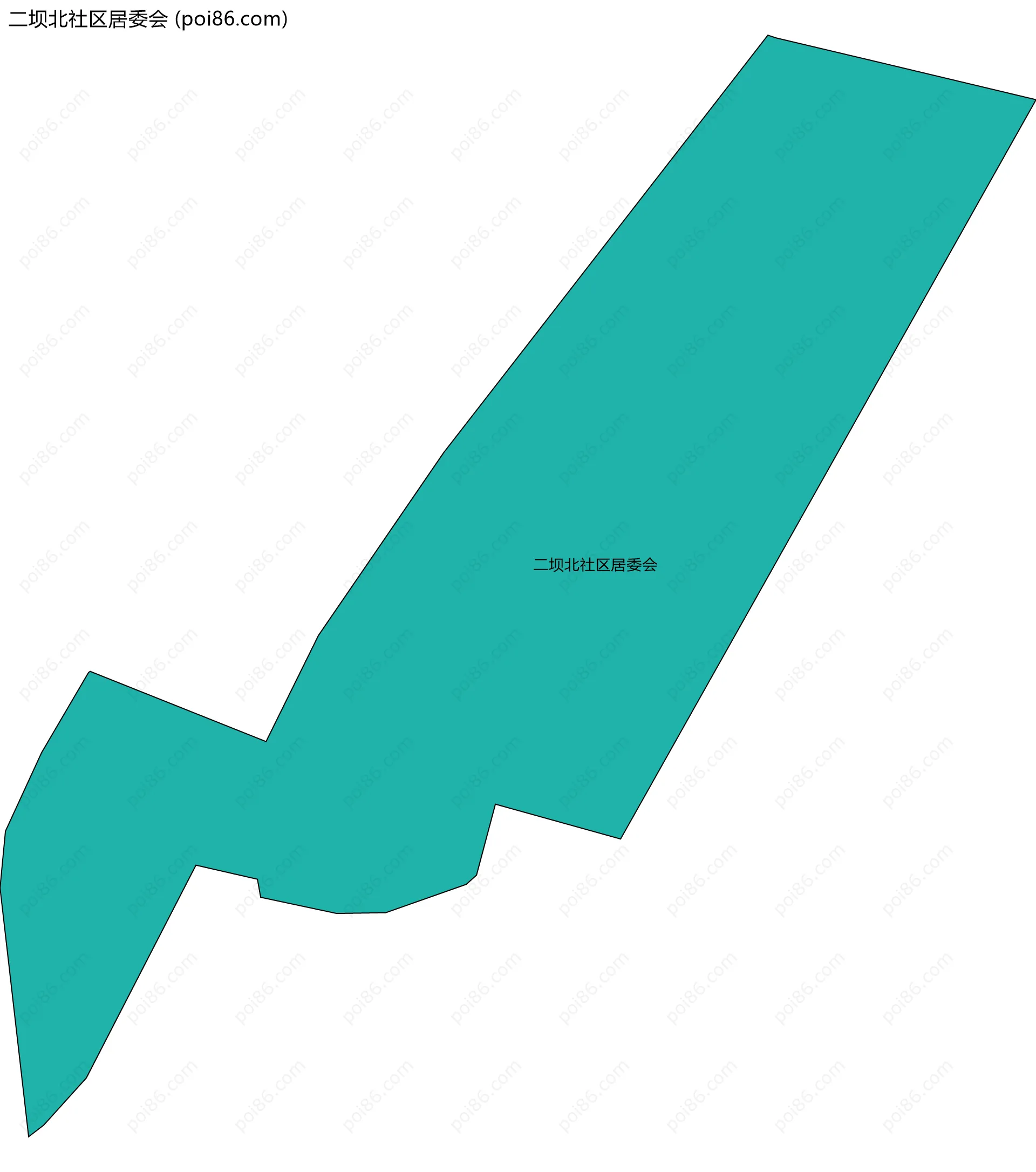 二坝北社区居委会边界地图
