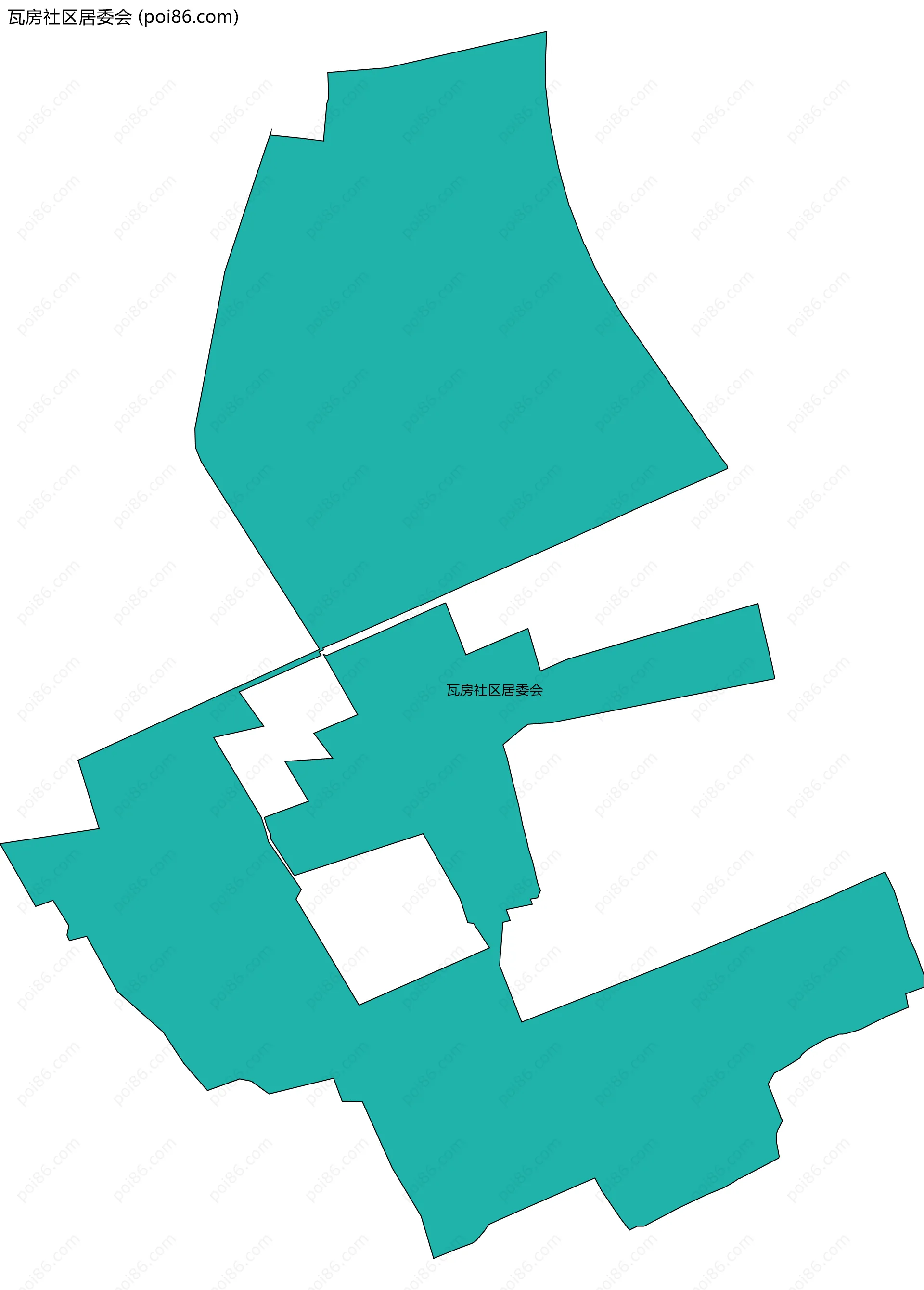 瓦房社区居委会边界地图