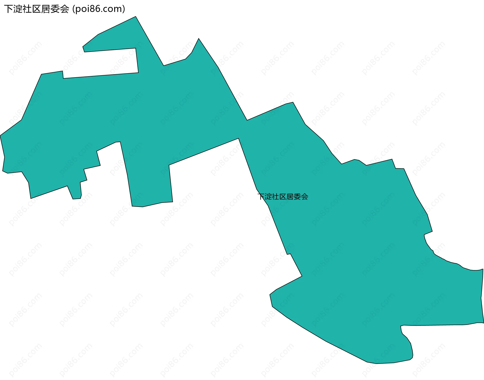 下淀社区居委会边界地图