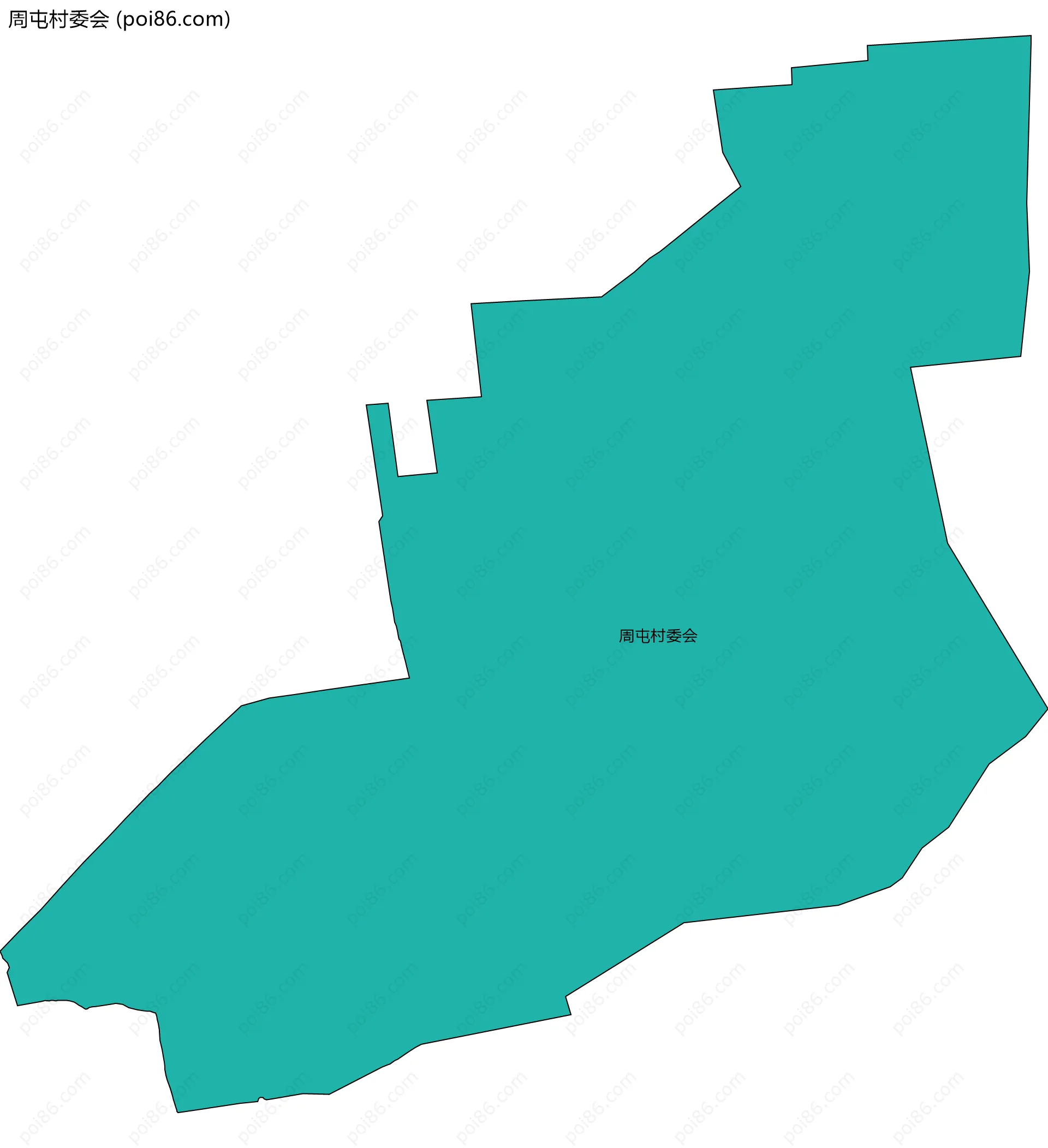 周屯村委会边界地图