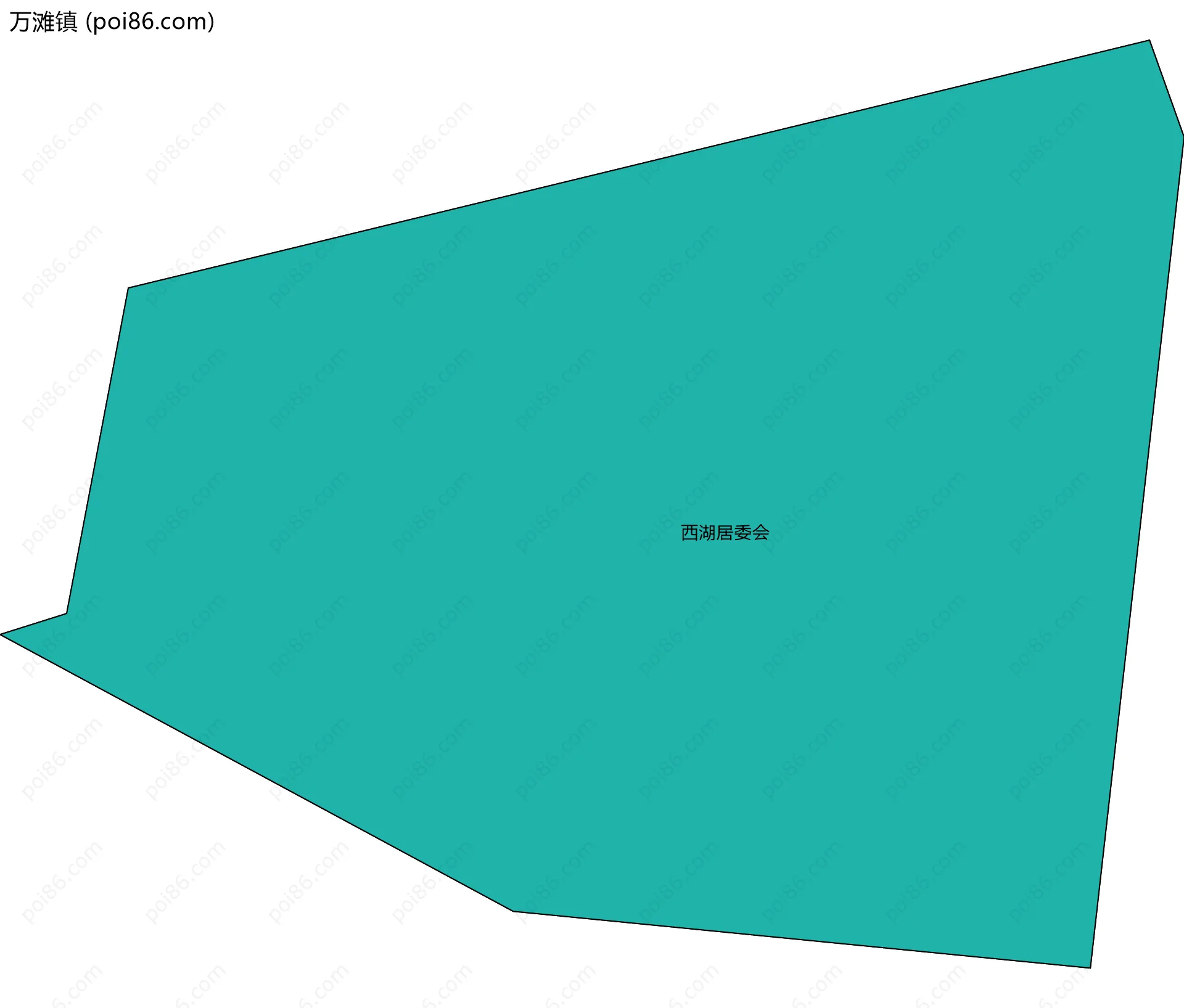 万滩镇边界地图(五级行政区划)