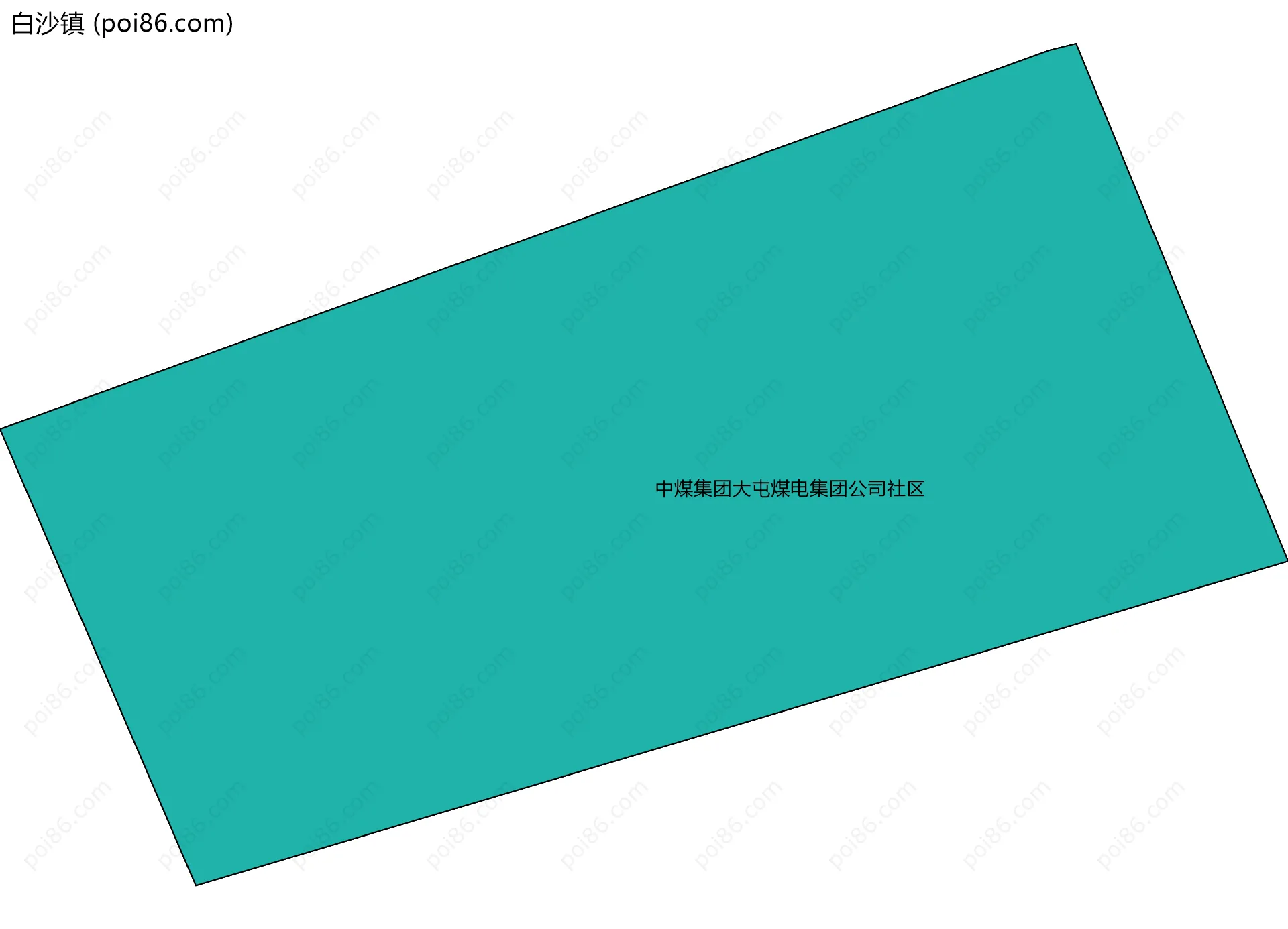 白沙镇边界地图(五级行政区划)