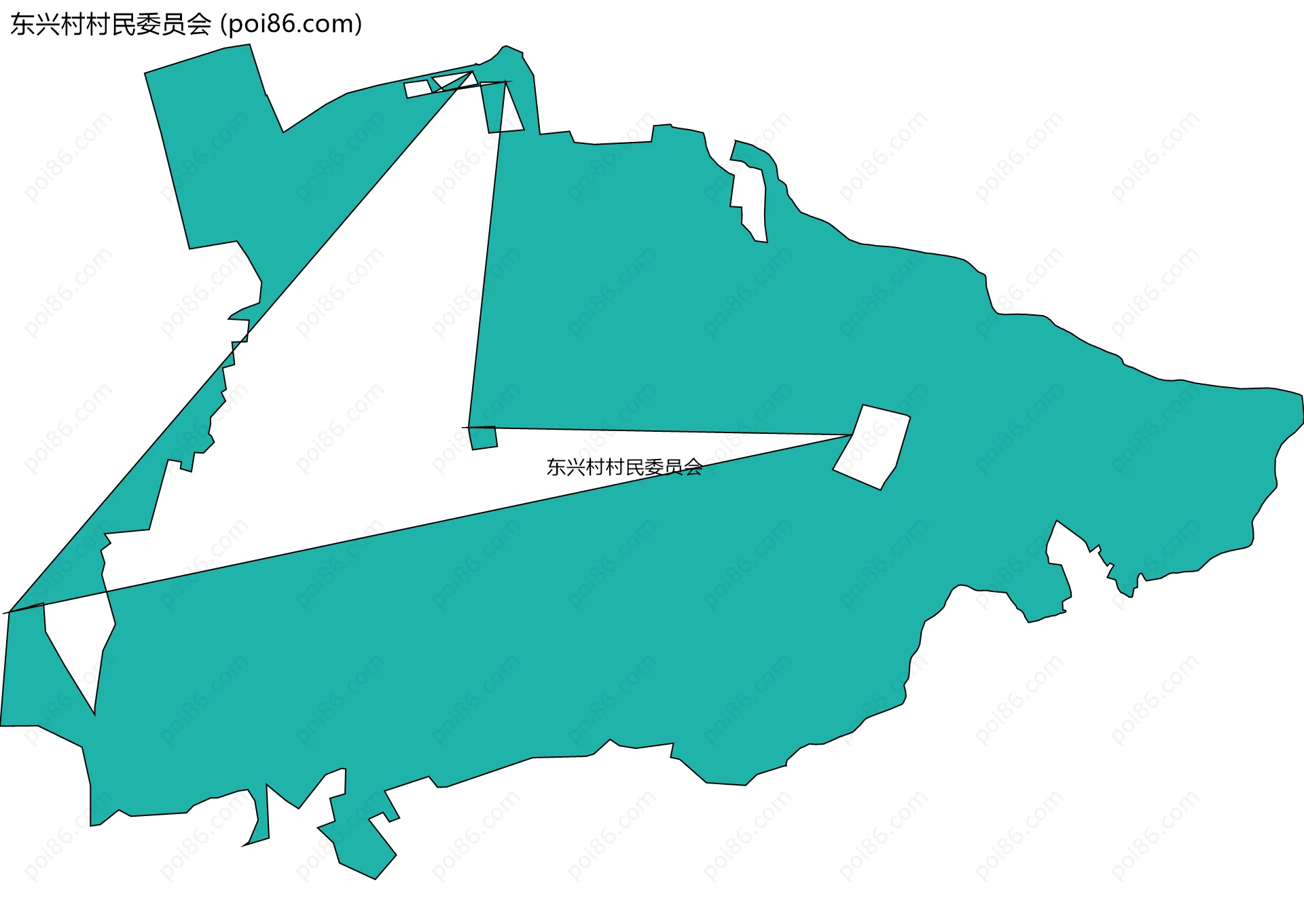 东兴村村民委员会边界地图