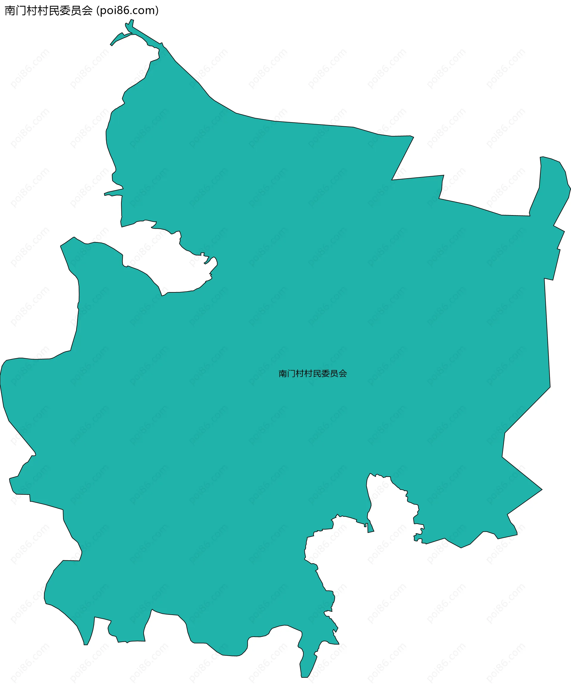 南门村村民委员会边界地图