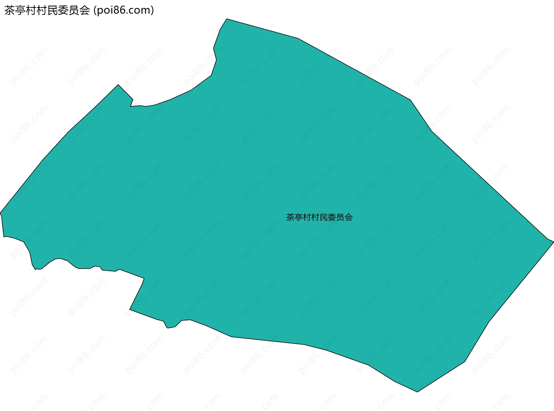 茶亭村村民委员会边界地图