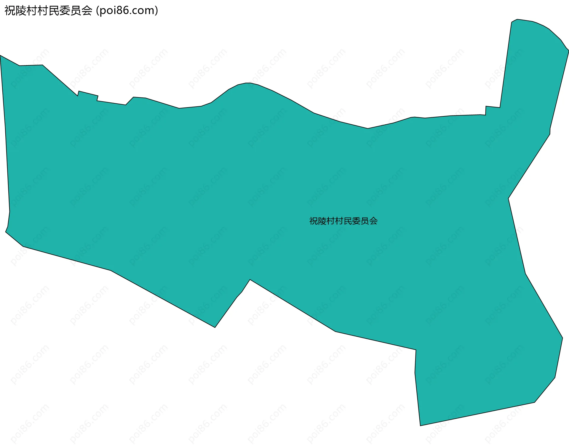 祝陵村村民委员会边界地图