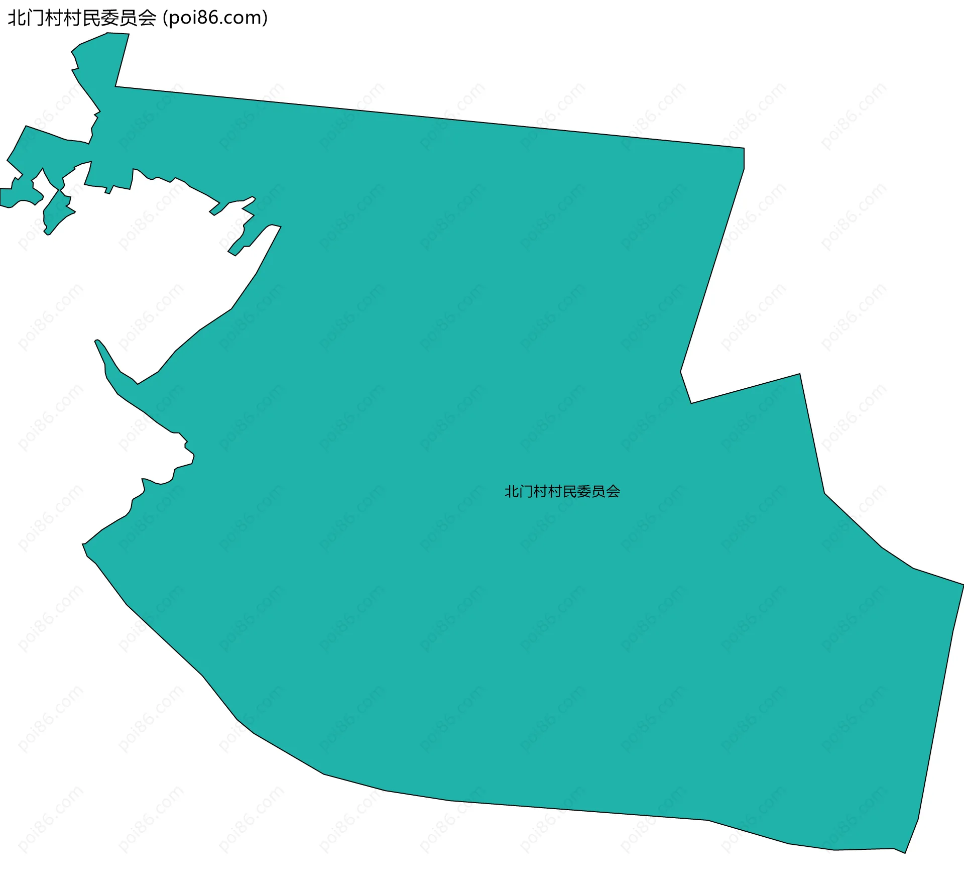 北门村村民委员会边界地图