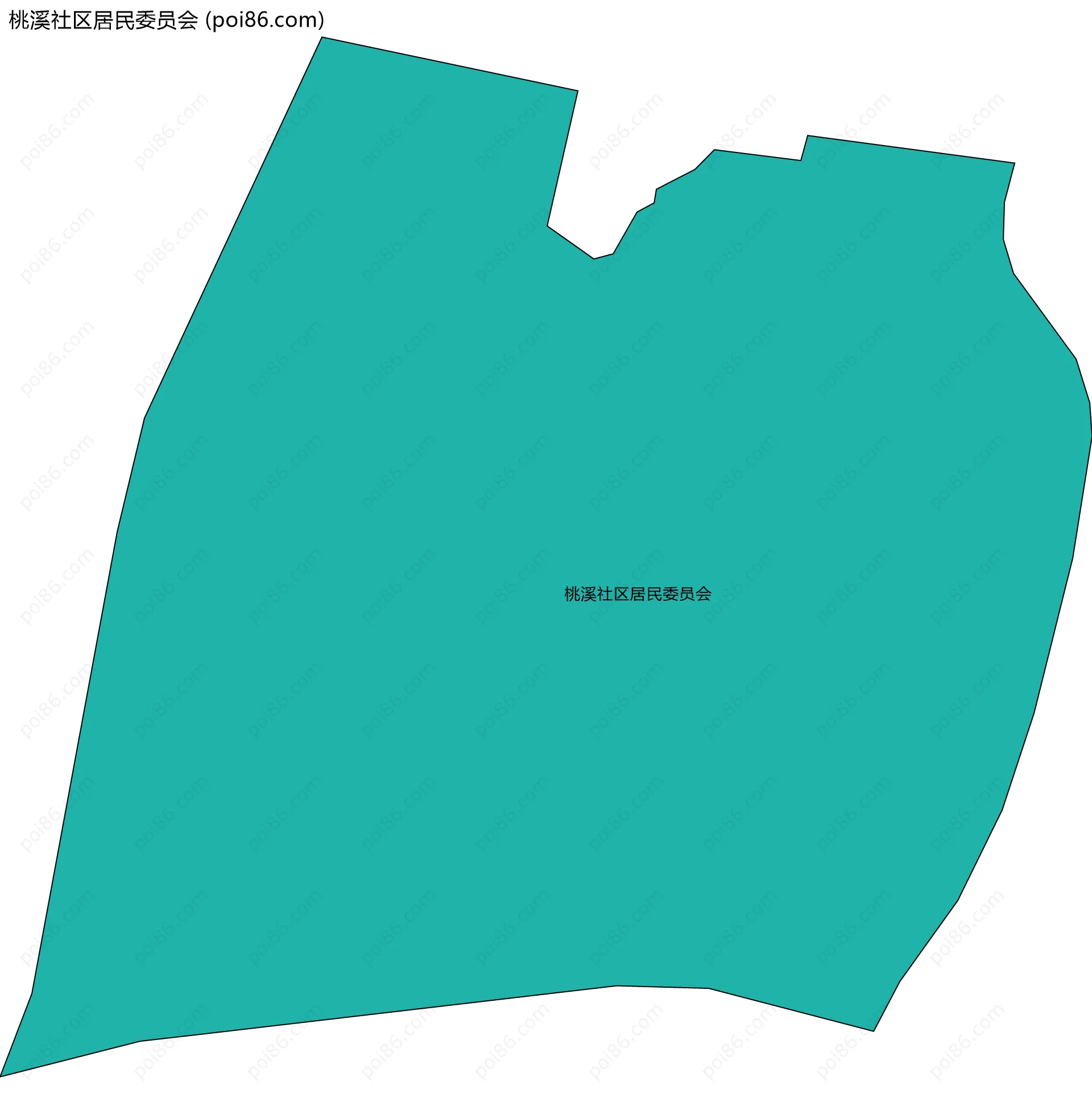 桃溪社区居民委员会边界地图