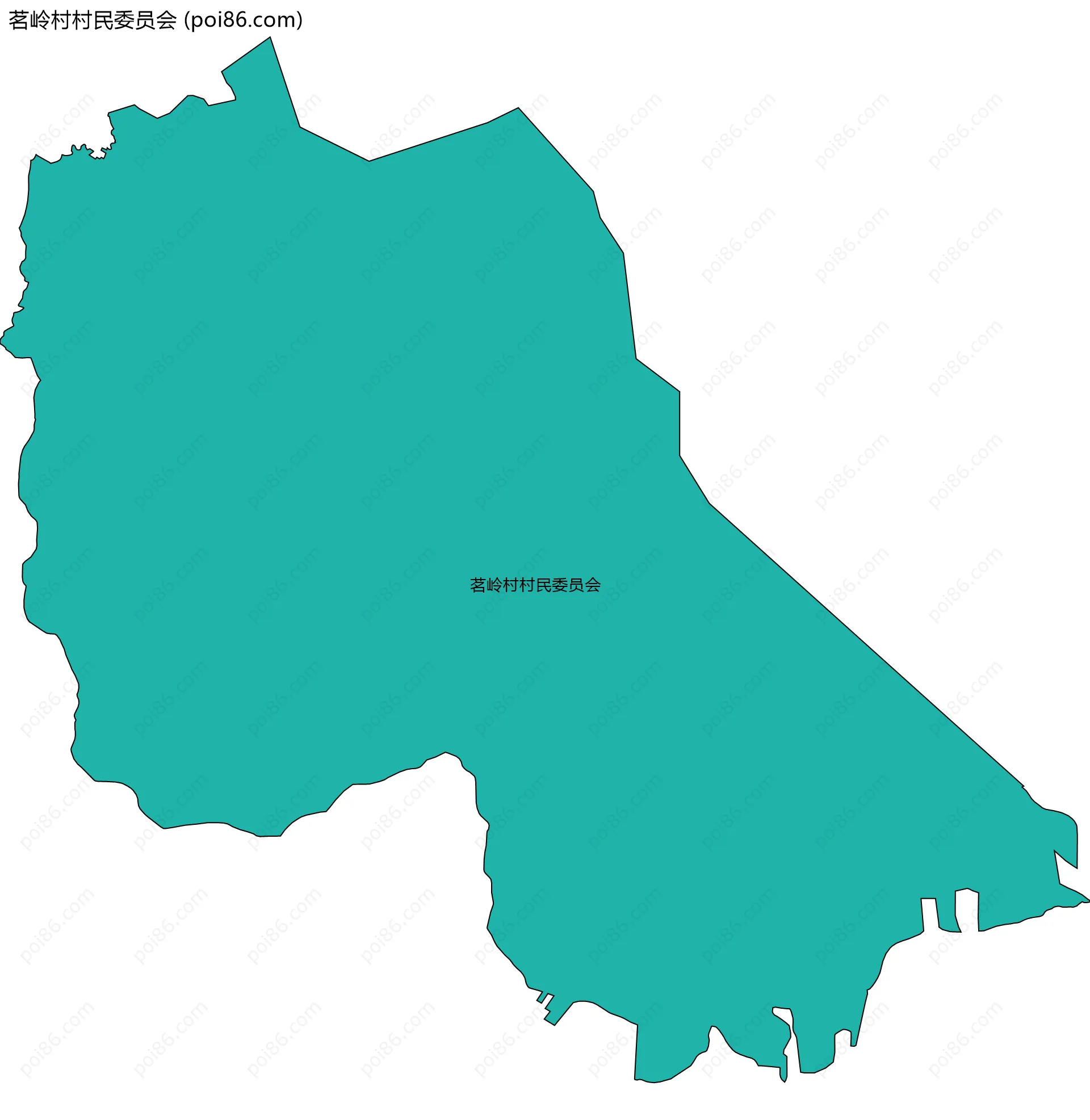 茗岭村村民委员会边界地图