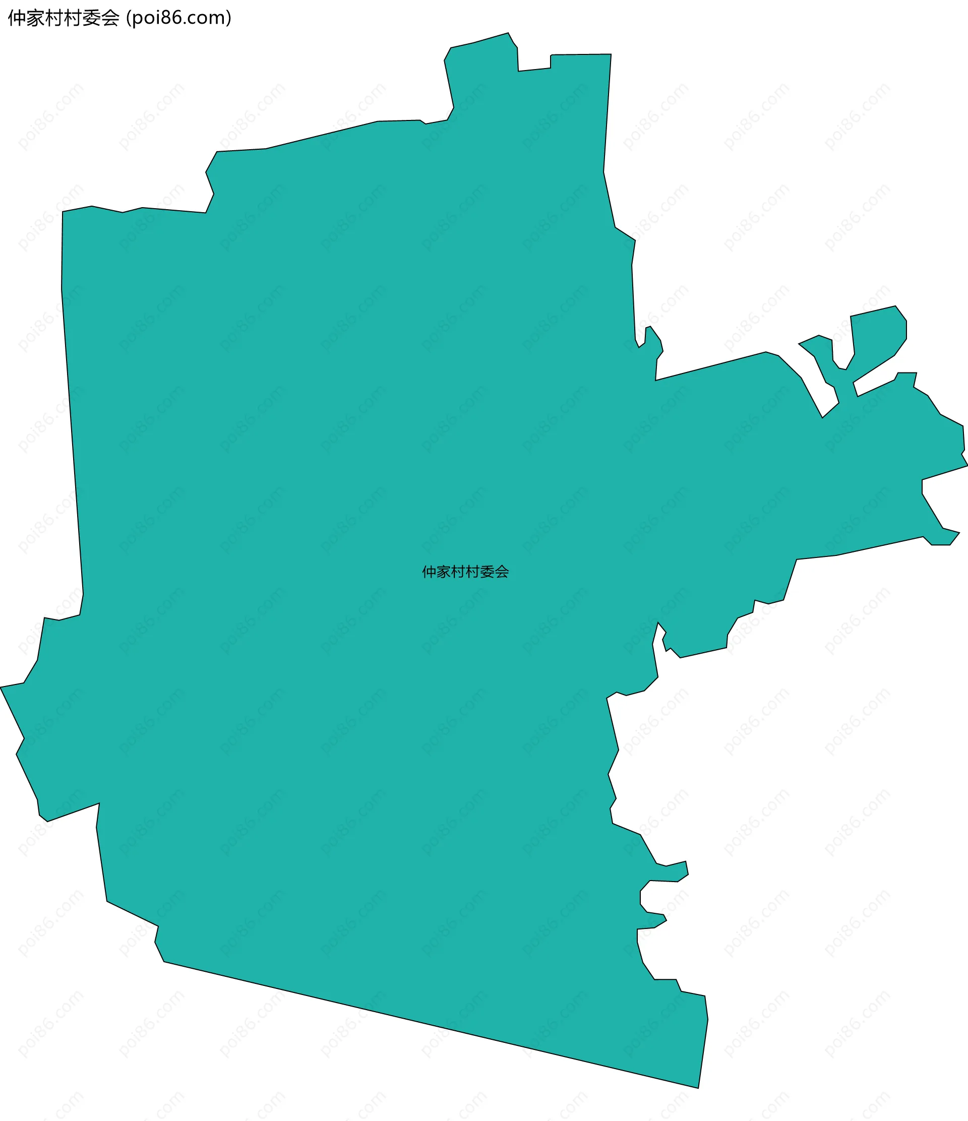 仲家村村委会边界地图