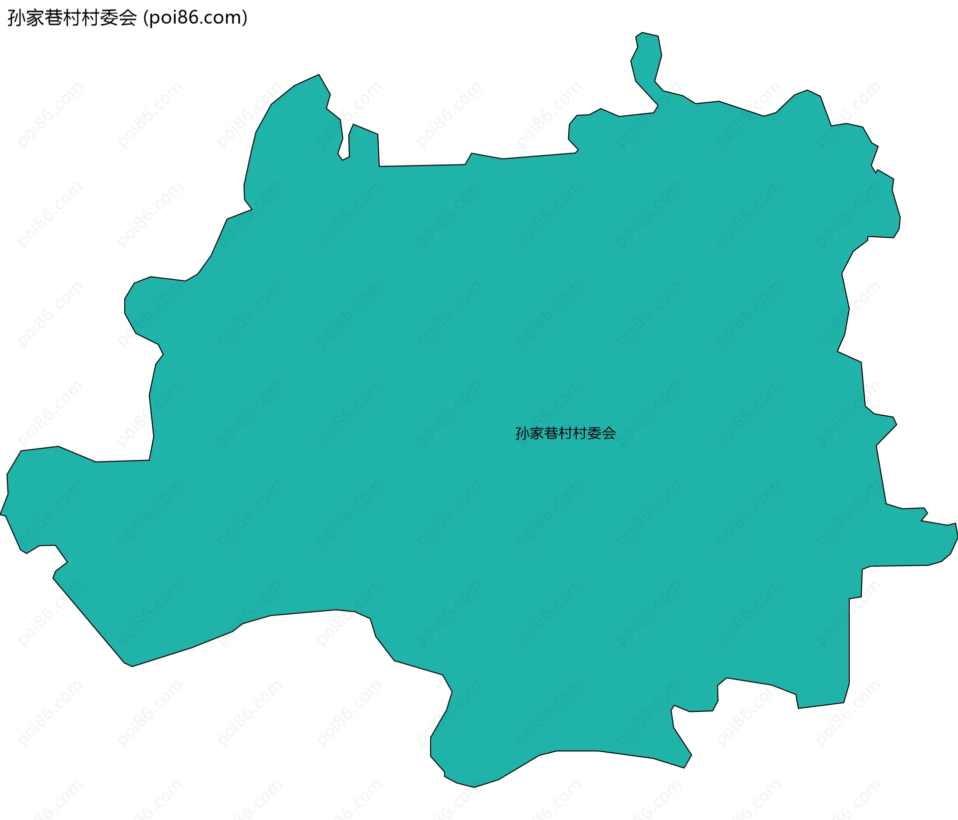 孙家巷村村委会边界地图