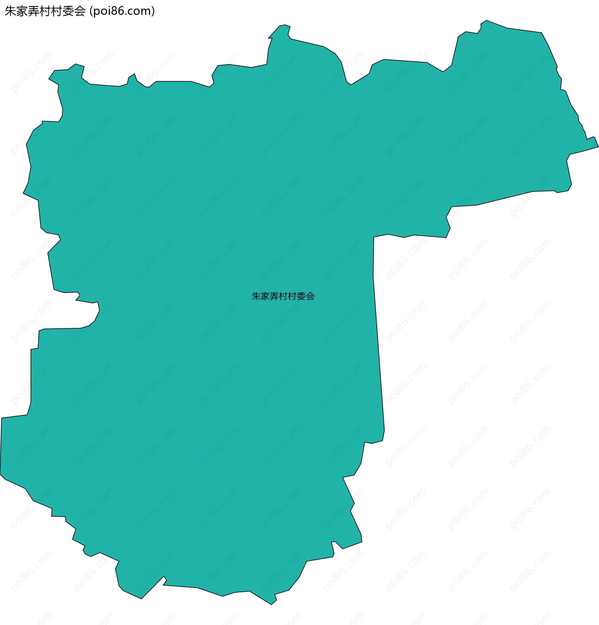 朱家弄村村委会边界地图