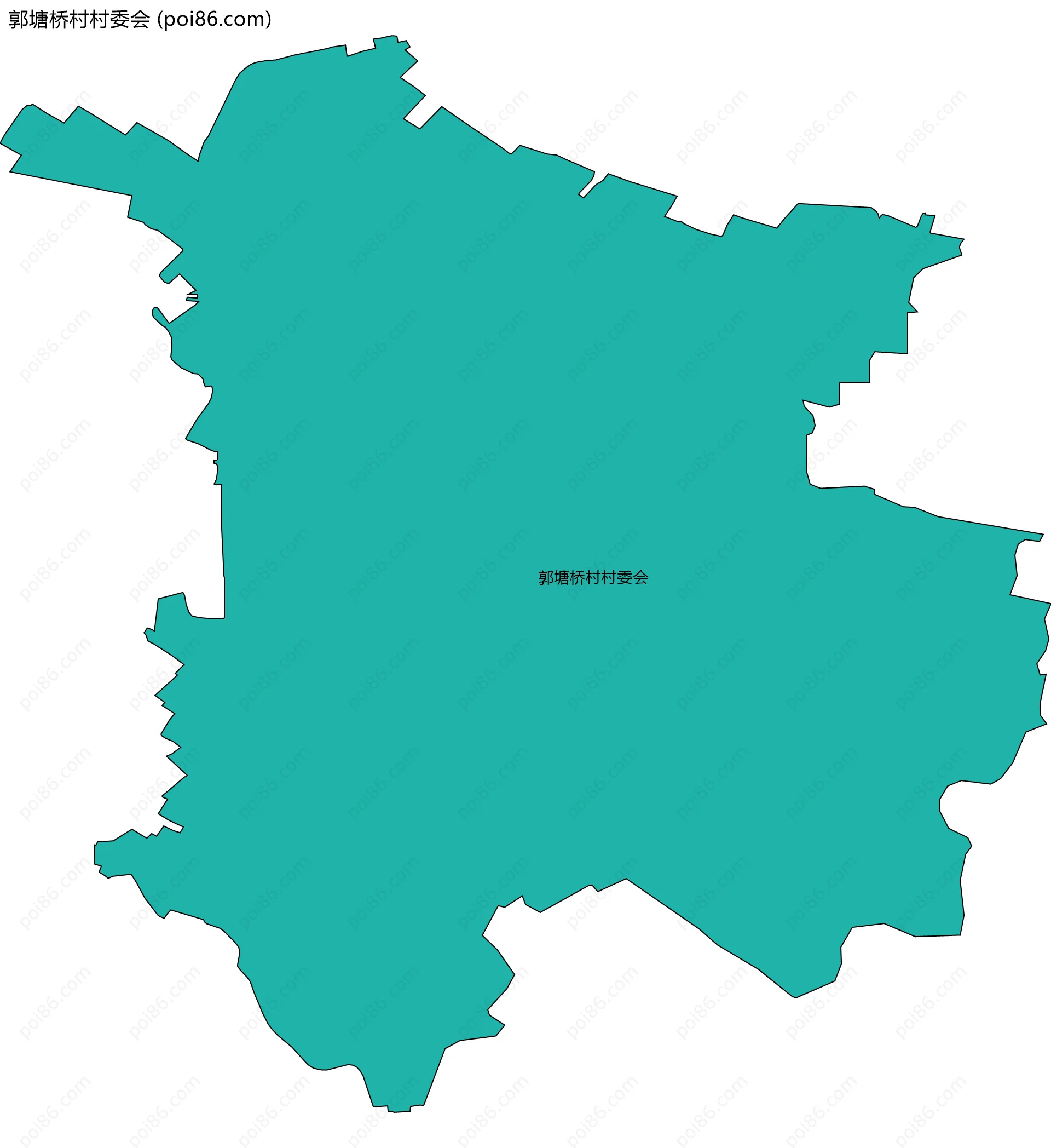 郭塘桥村村委会边界地图