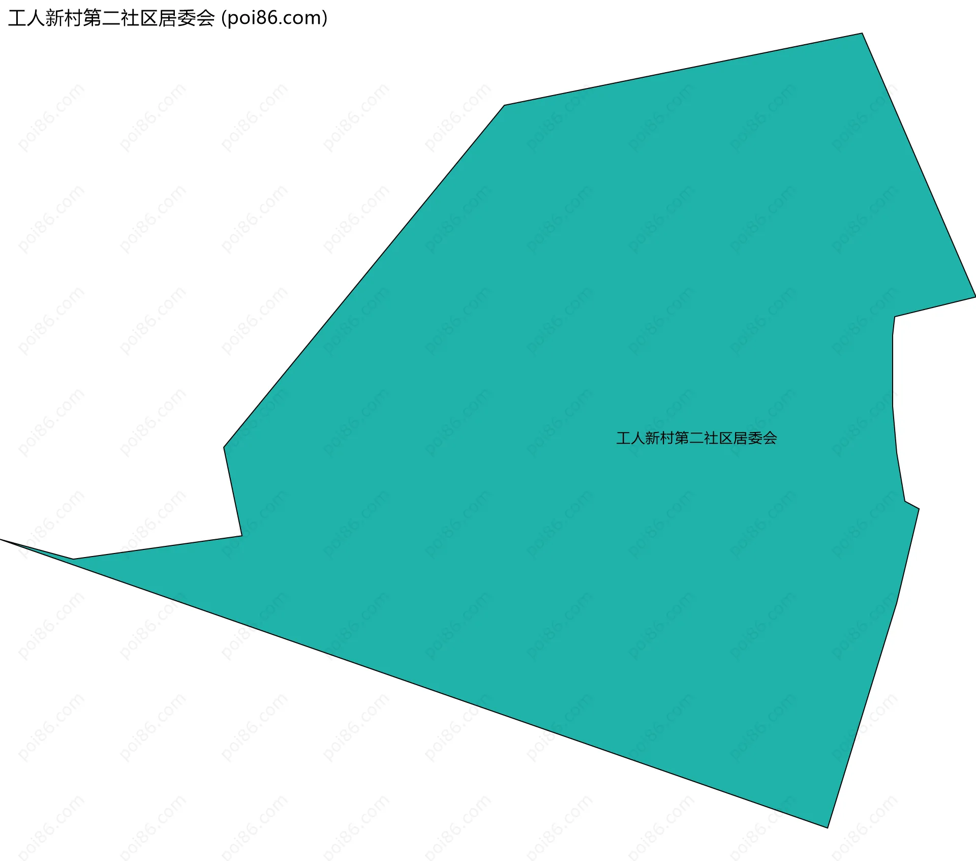工人新村第二社区居委会边界地图